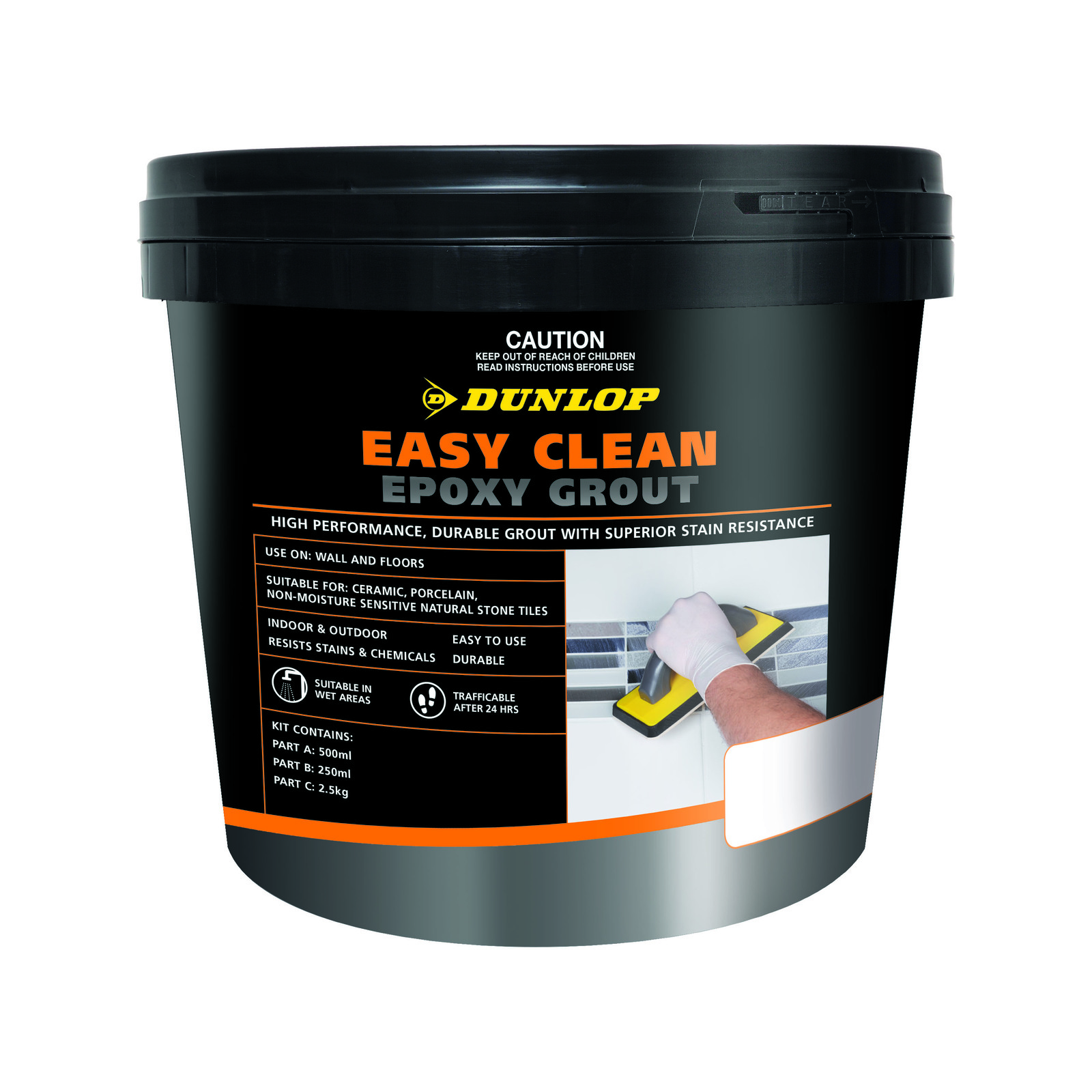 Dunlop 3.25kg White Easy Clean Epoxy Grout Kit Bunnings Australia