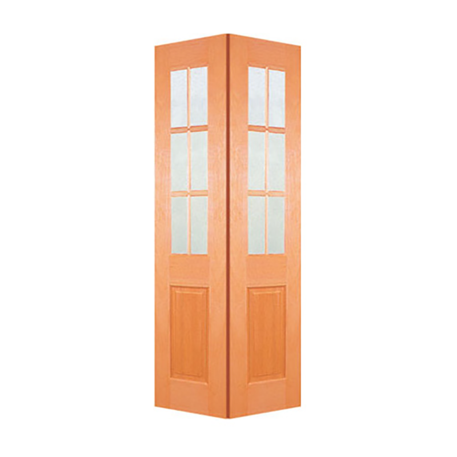 Woodcraft 2040 x 820 x 35mm Internal Bifold Door Half French Frosted