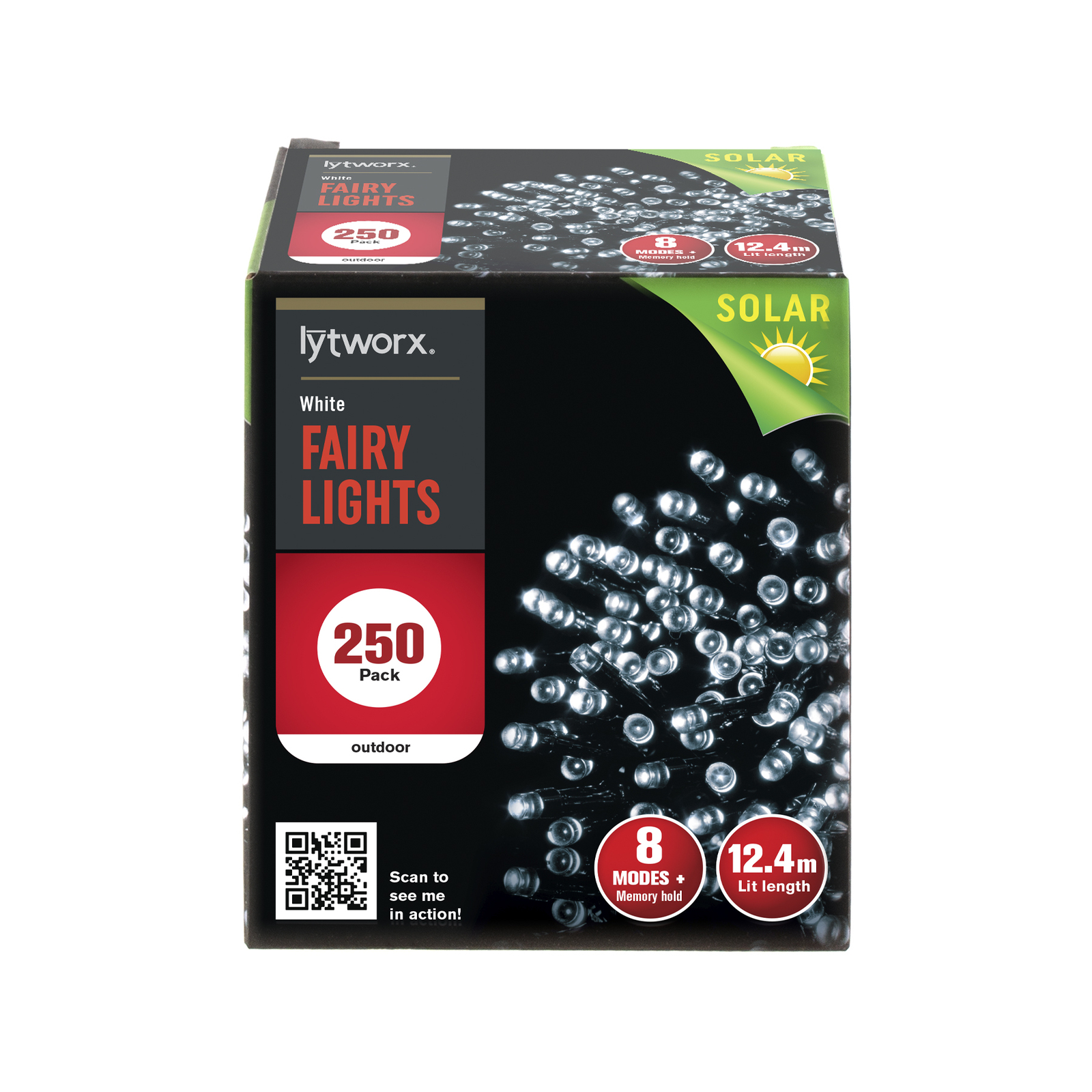 Lytworx Solar 250 White LED Fairy Lights Bunnings Australia
