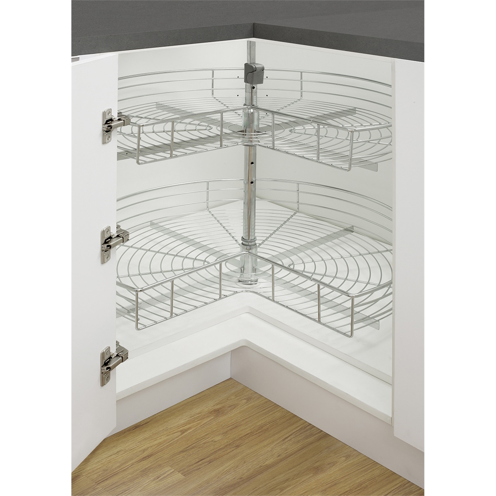 Kaboodle 2 Tier Corner Rotating Baskets Bunnings Australia