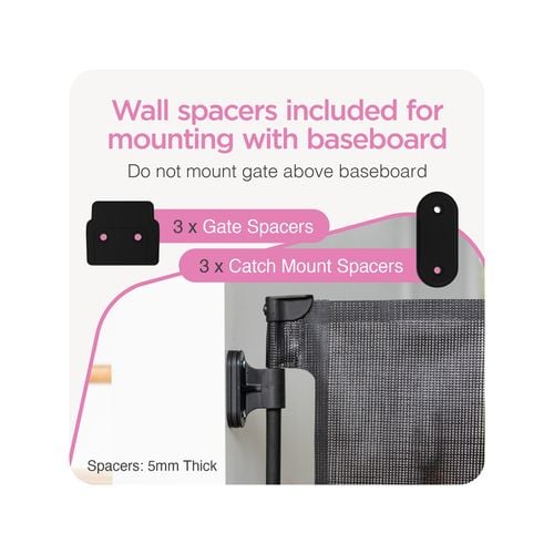 Perma Child Safety Black Extra Wide And Extra Tall Retractable Baby