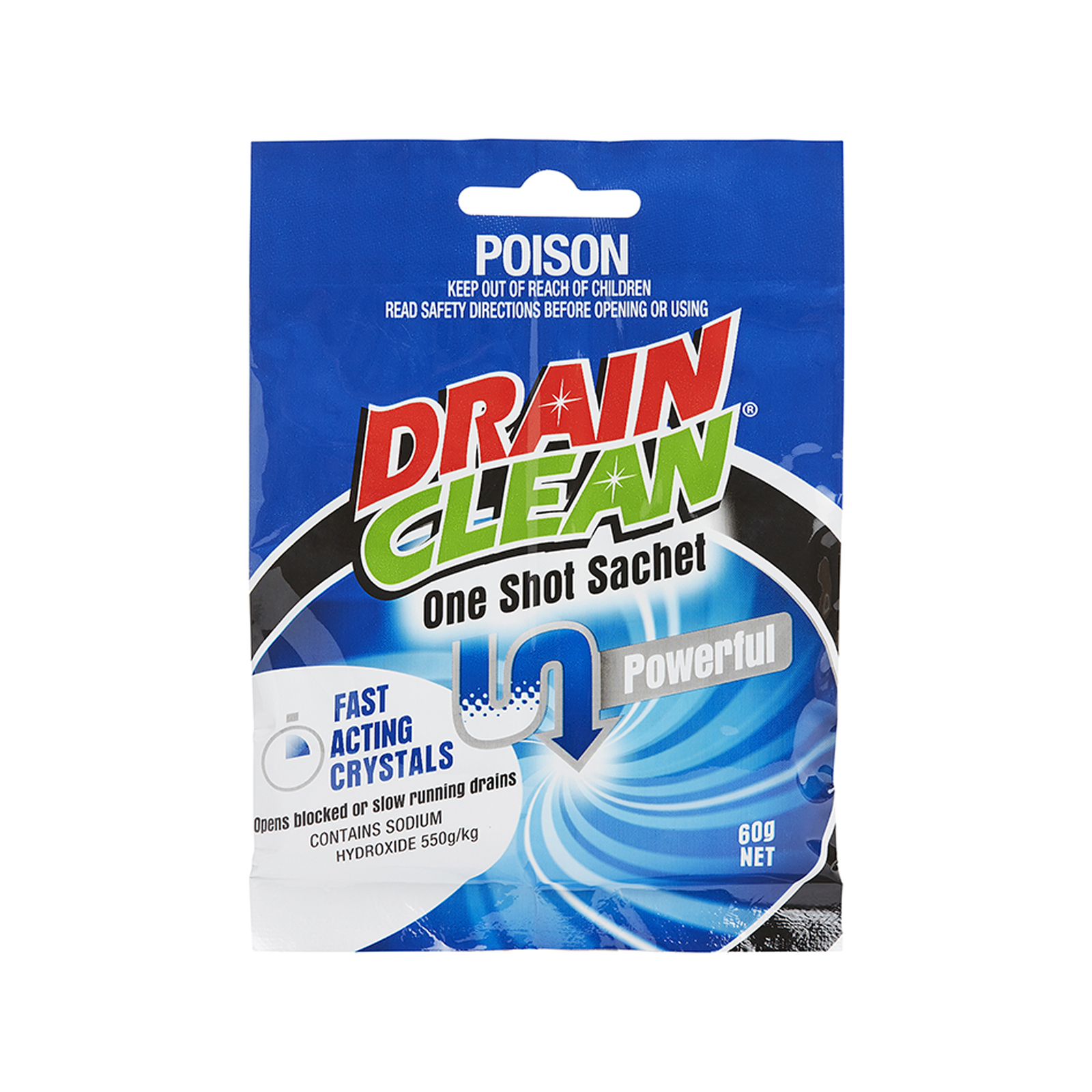 Drain Clean 60g One Shot Crystals Bunnings Australia