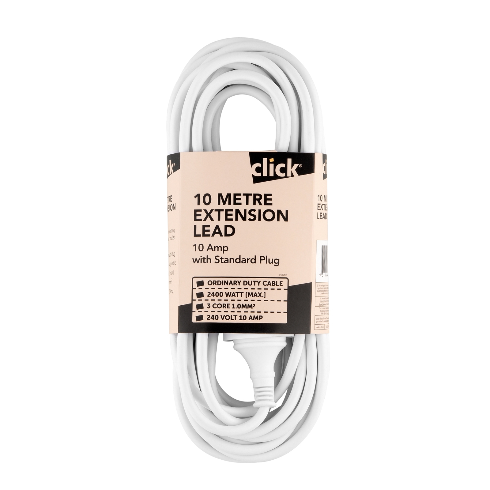 Click 10m White Extension Lead Bunnings Australia