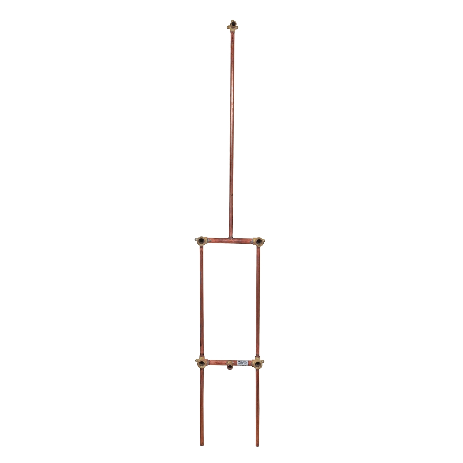 Brasshards 200mm Right Angle 15mm Riser 900mm Tails Copper Breech Bath