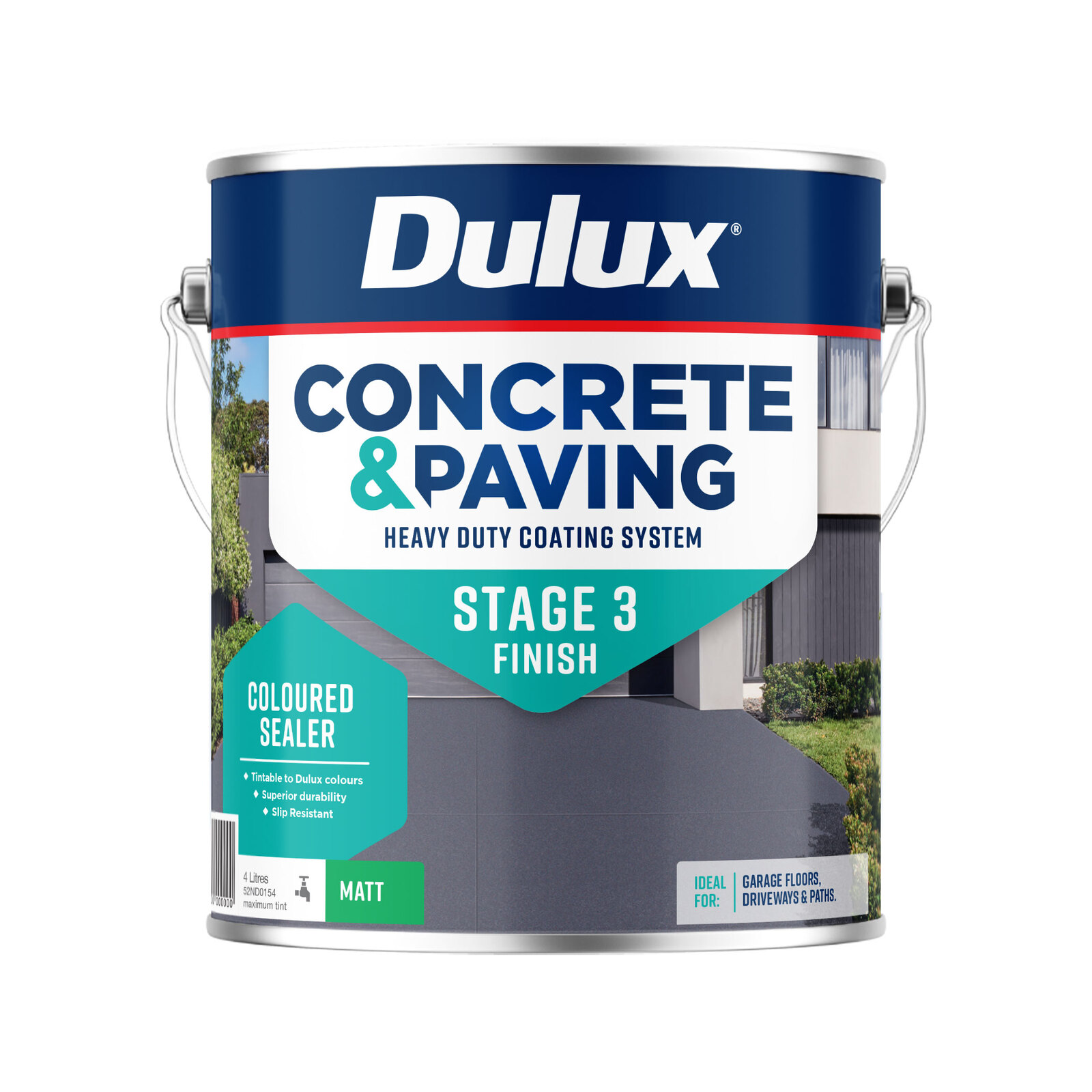 Dulux 4L Matt Maximum Tint Concrete & Paving Coloured Sealer Bunnings