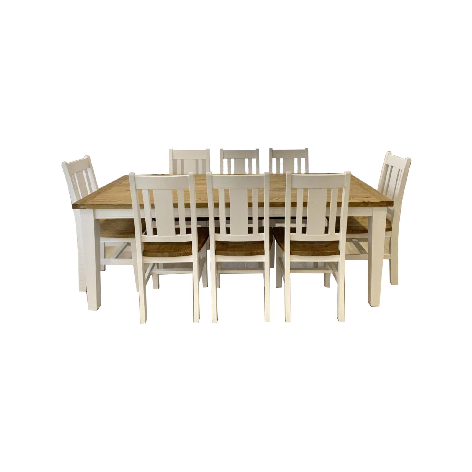 Leura Belle Rustic 8 Seater Rectangle Dining Table And Chairs Setting ...