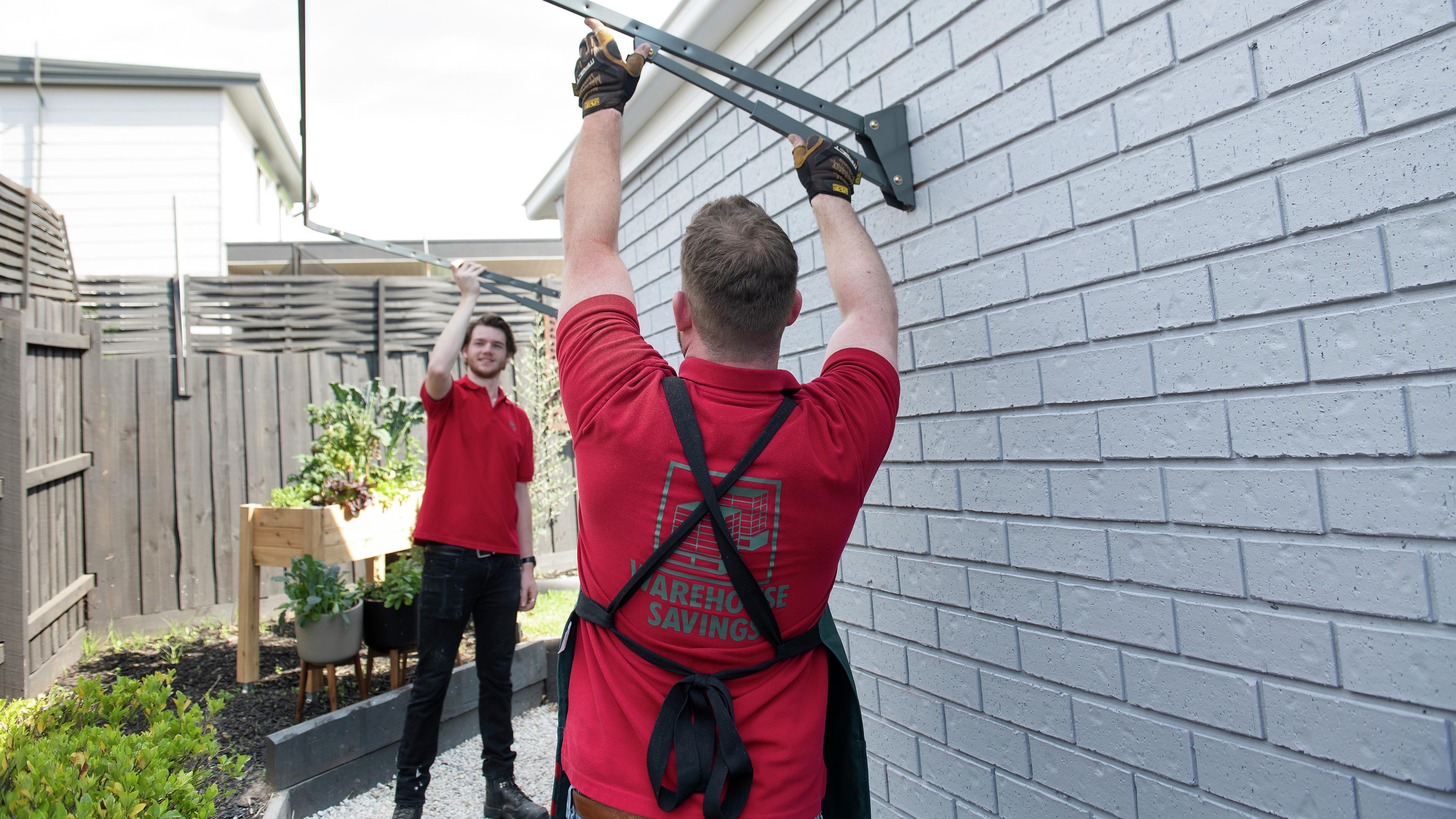 Wall mounted clothes online line bunnings