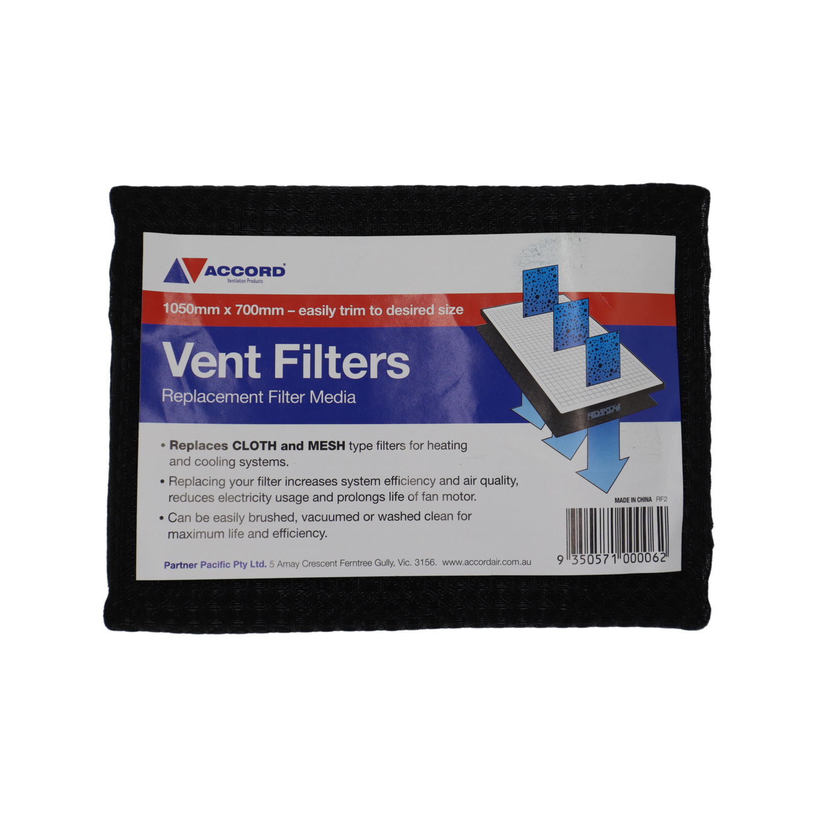 Accord 1050 x 700mm Vent Replacement Filter Bunnings Australia