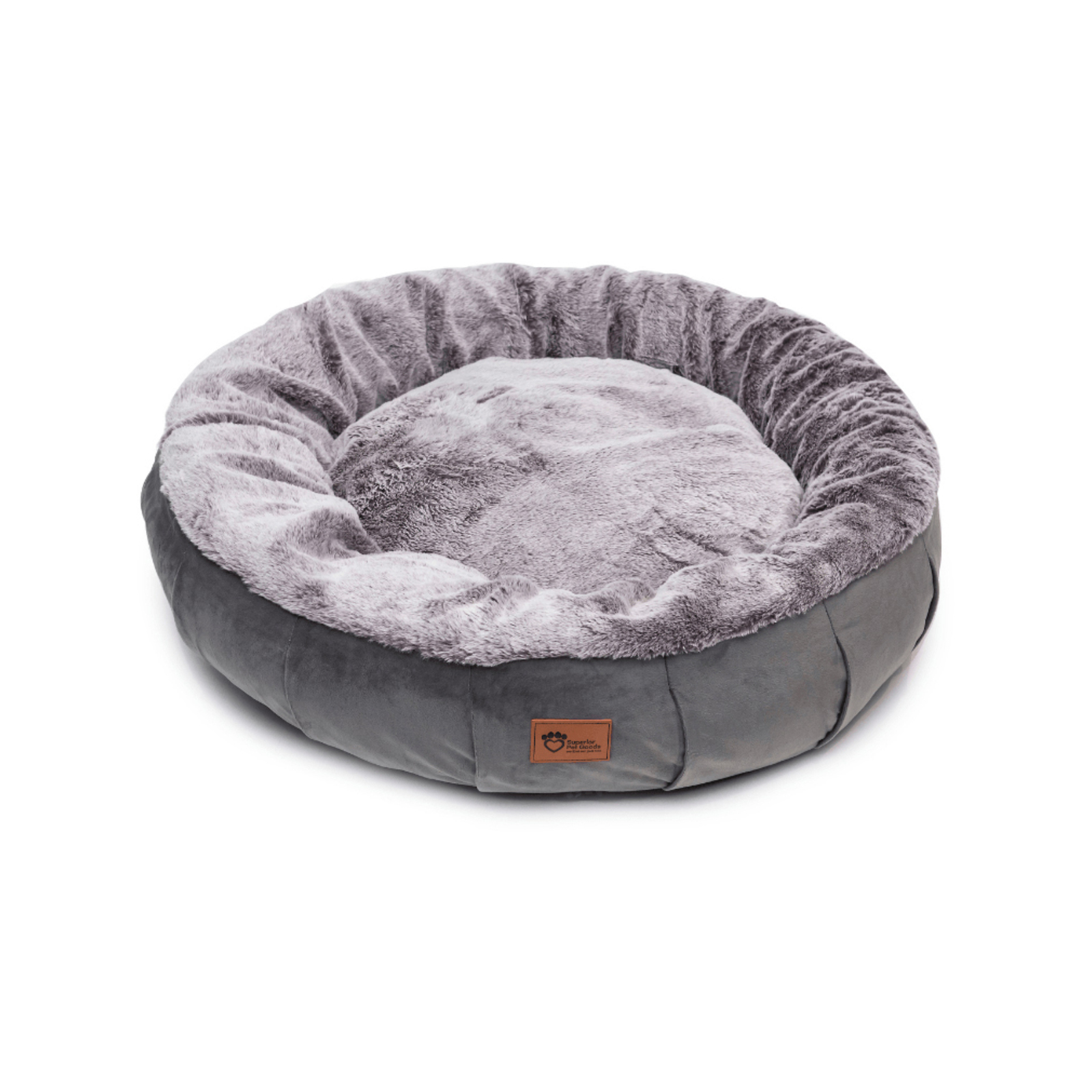 Superior Pet Goods Harley Pet Bed Faux Rabbit Fur & Velvet Large 80cm ...