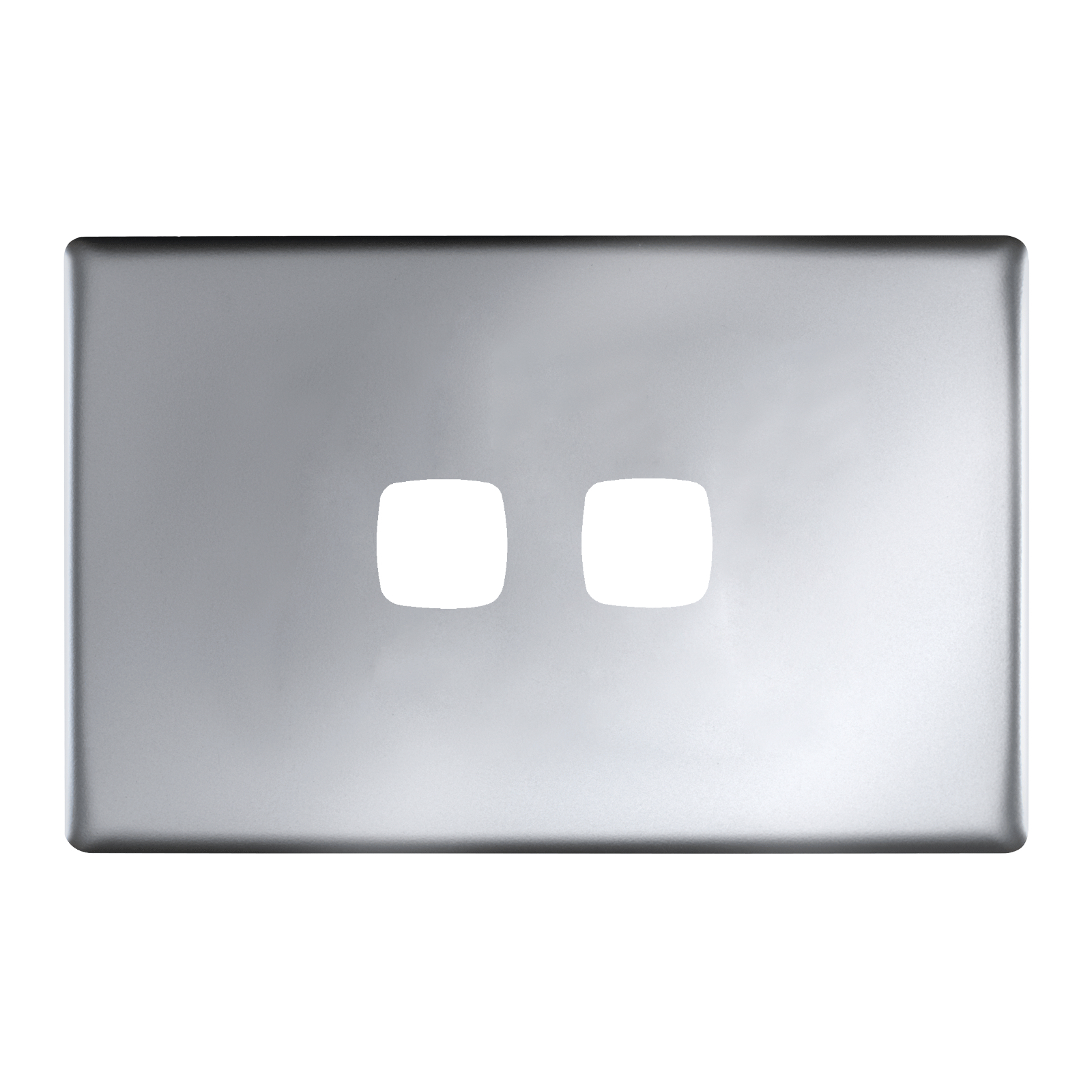 hpm-linea-2-gang-coverplate-matt-silver-bunnings-australia