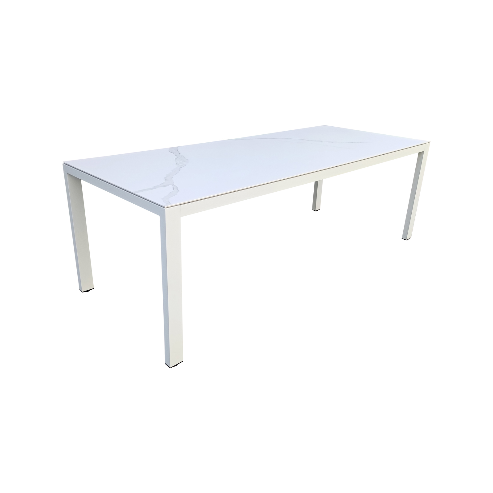 Mimosa 220 x 90cm White Marble Printed Solaris Ceramic Dining Table