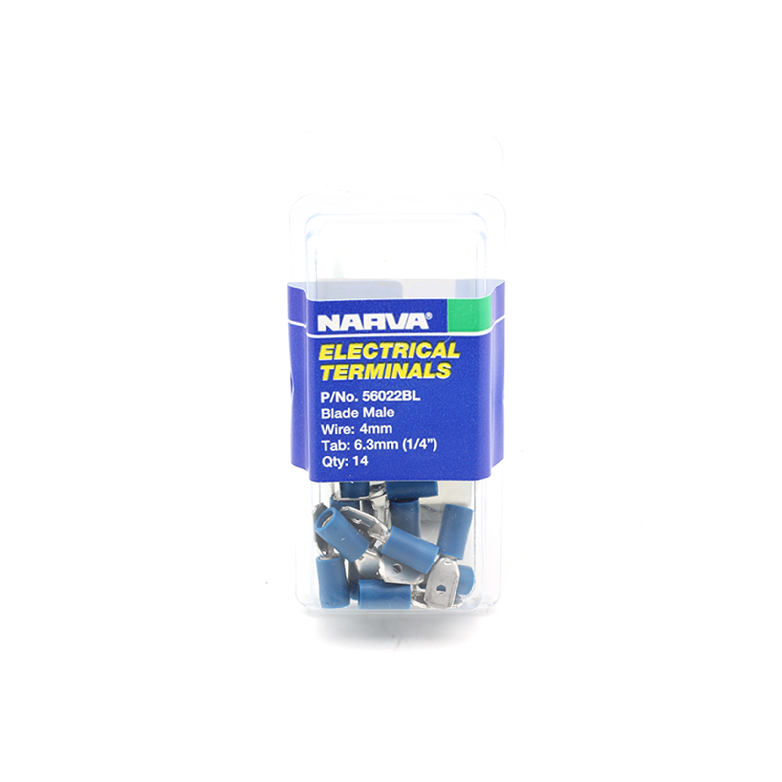 Narva 3mm Blue Electrical Terminal Male Blade Connector - 14 Pack ...