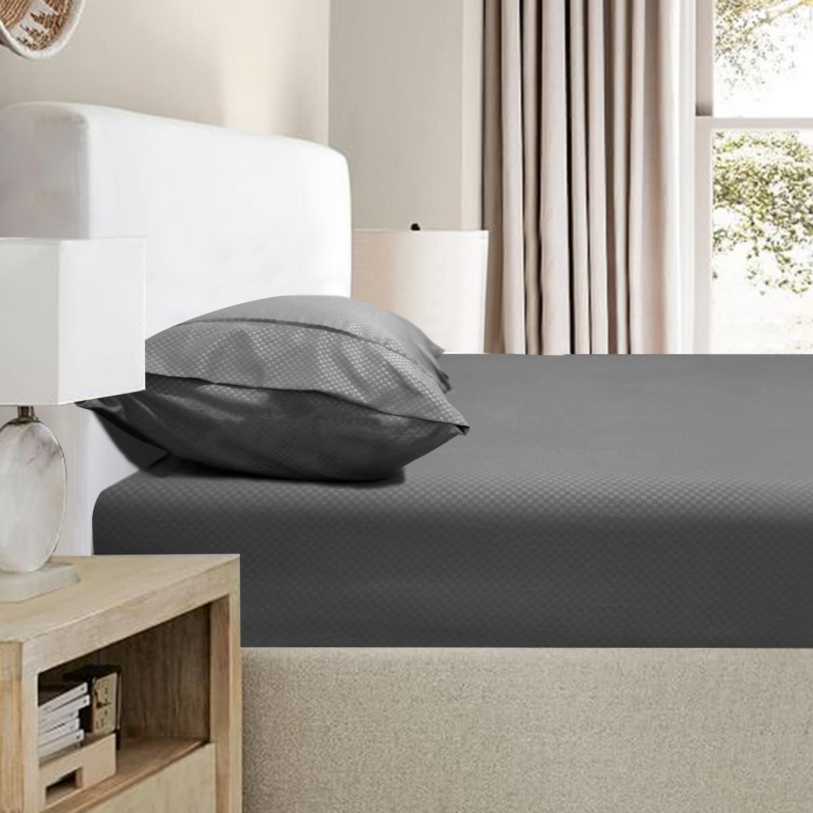 Ramesses 2000TC Bamboo Embossed Fitted Sheet Combo Set Bunnings Australia