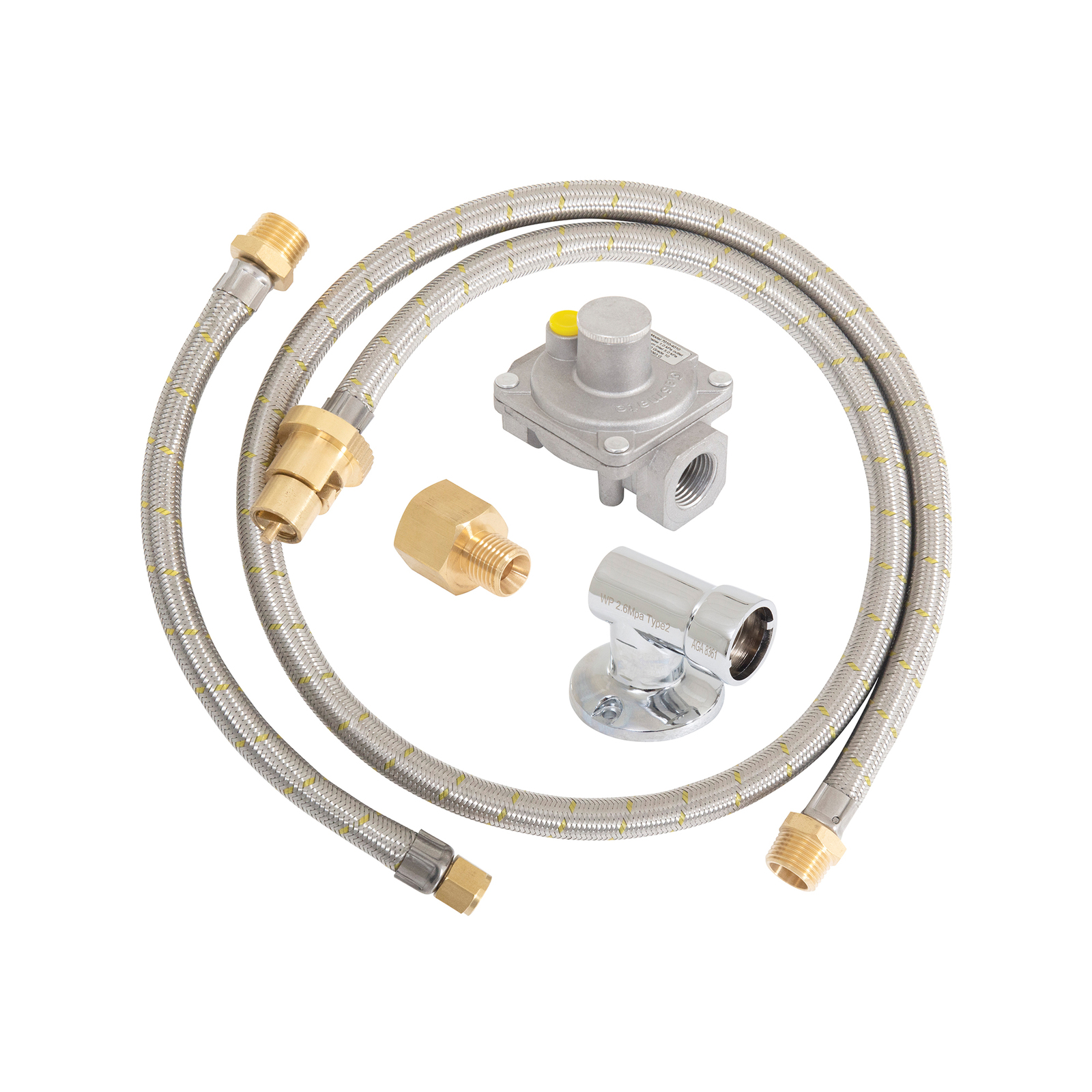 Gasmate Natural Gas Regulator And Hose Kit with Quick Connect