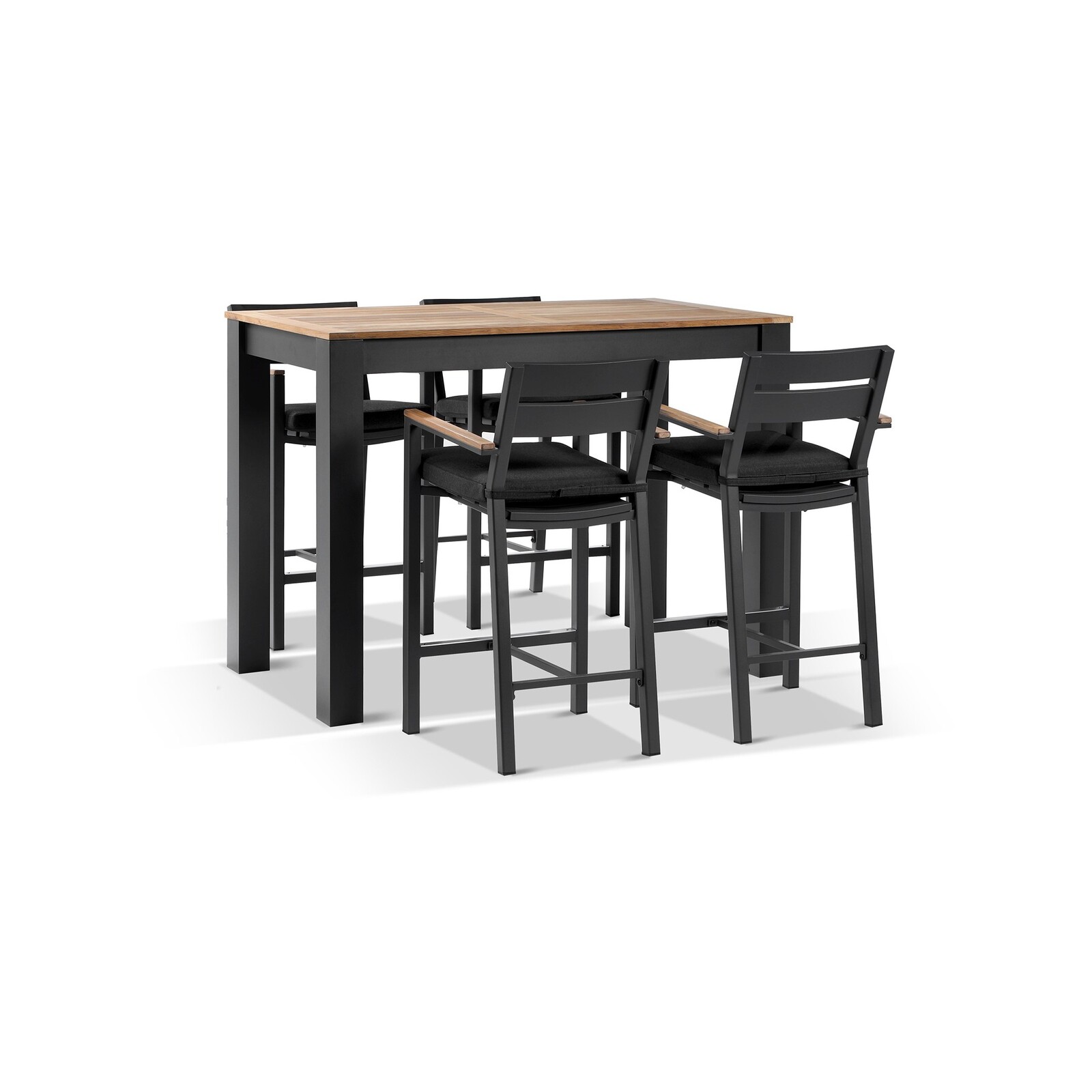 Outdoor Balmoral 1.5M Bar Table With 4 Capri Bar Stools Bunnings