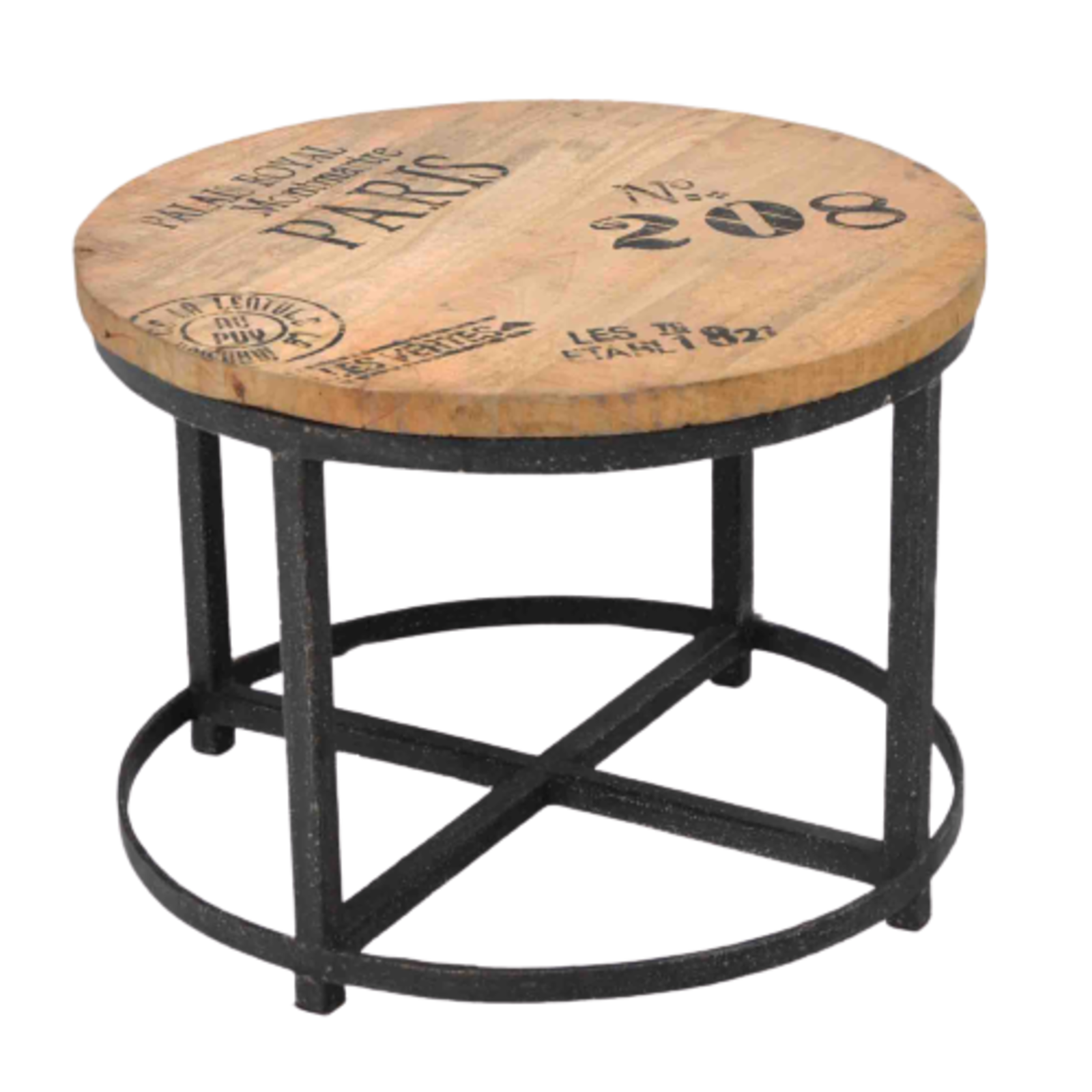 Iron Hardwood Round Coffee Table Bunnings Australia