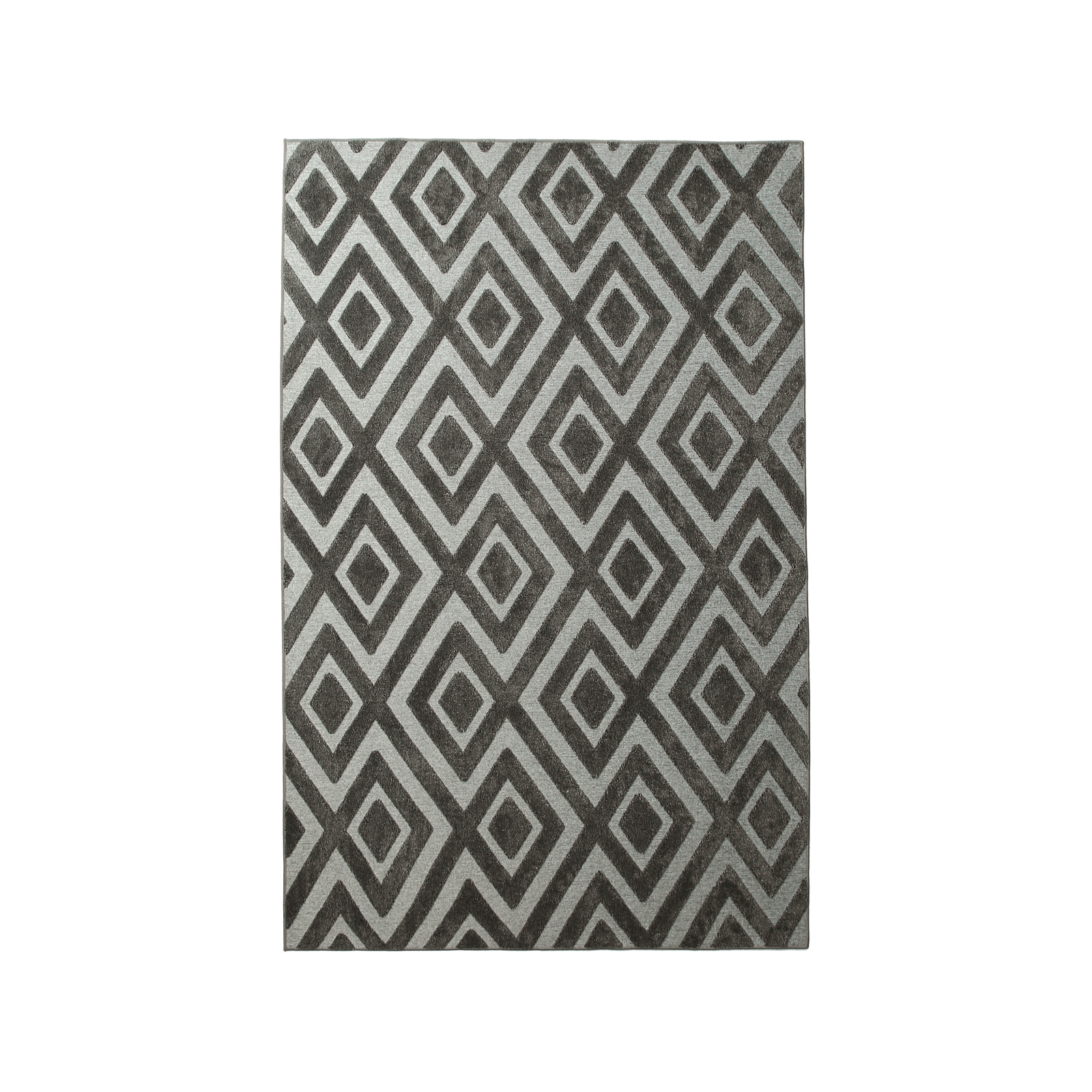 200 x 300cm Charcoal Misurni Diamond Polyester Rug Bunnings Australia