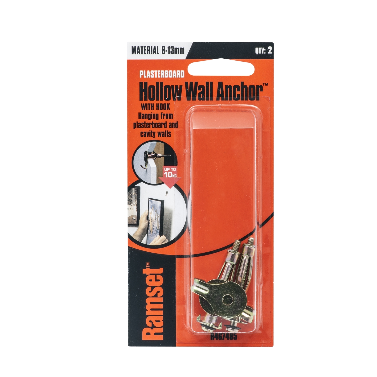 Ramset Hollow Wall Anchor With Hook 2 Pack Bunnings Australia