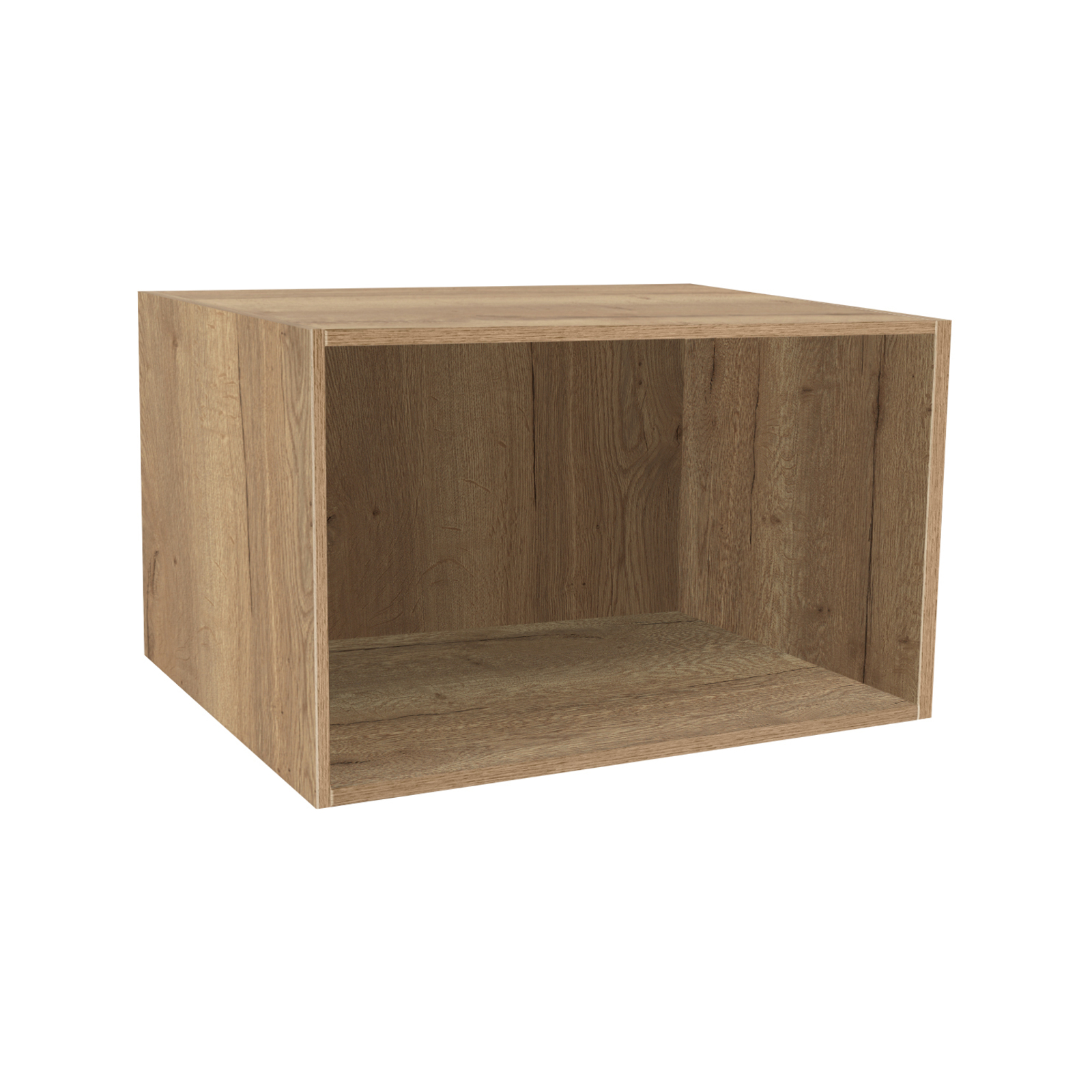 Kaboodle 800-899mm Hazelnut V Customisable Deep Open Slimline Shelf ...