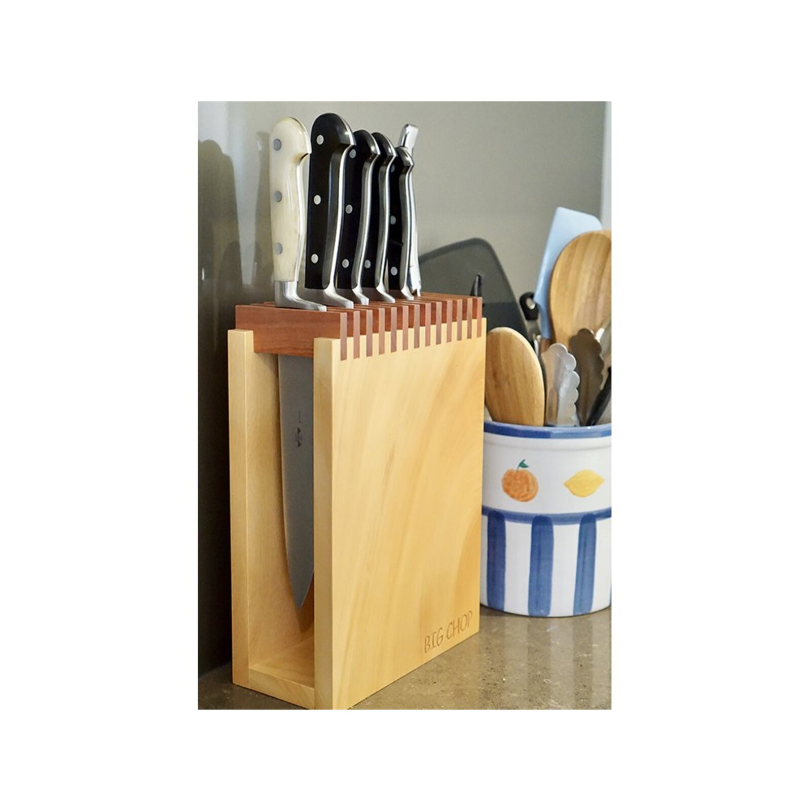 Big Chop Timber Knife Block Storage Grain Bunnings Australia
