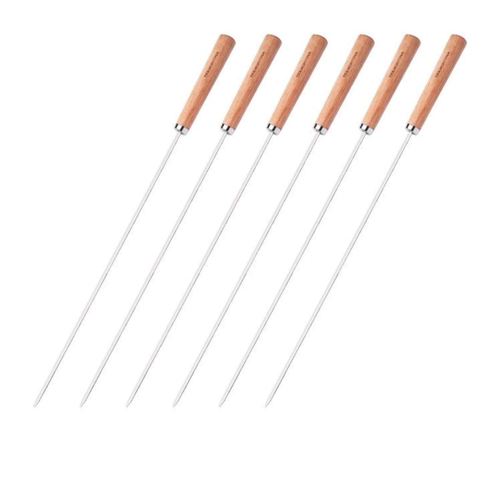 Tramontina Churrasco Stainless Steel Skewer with Wood Handle Set of 6 Bunnings Australia