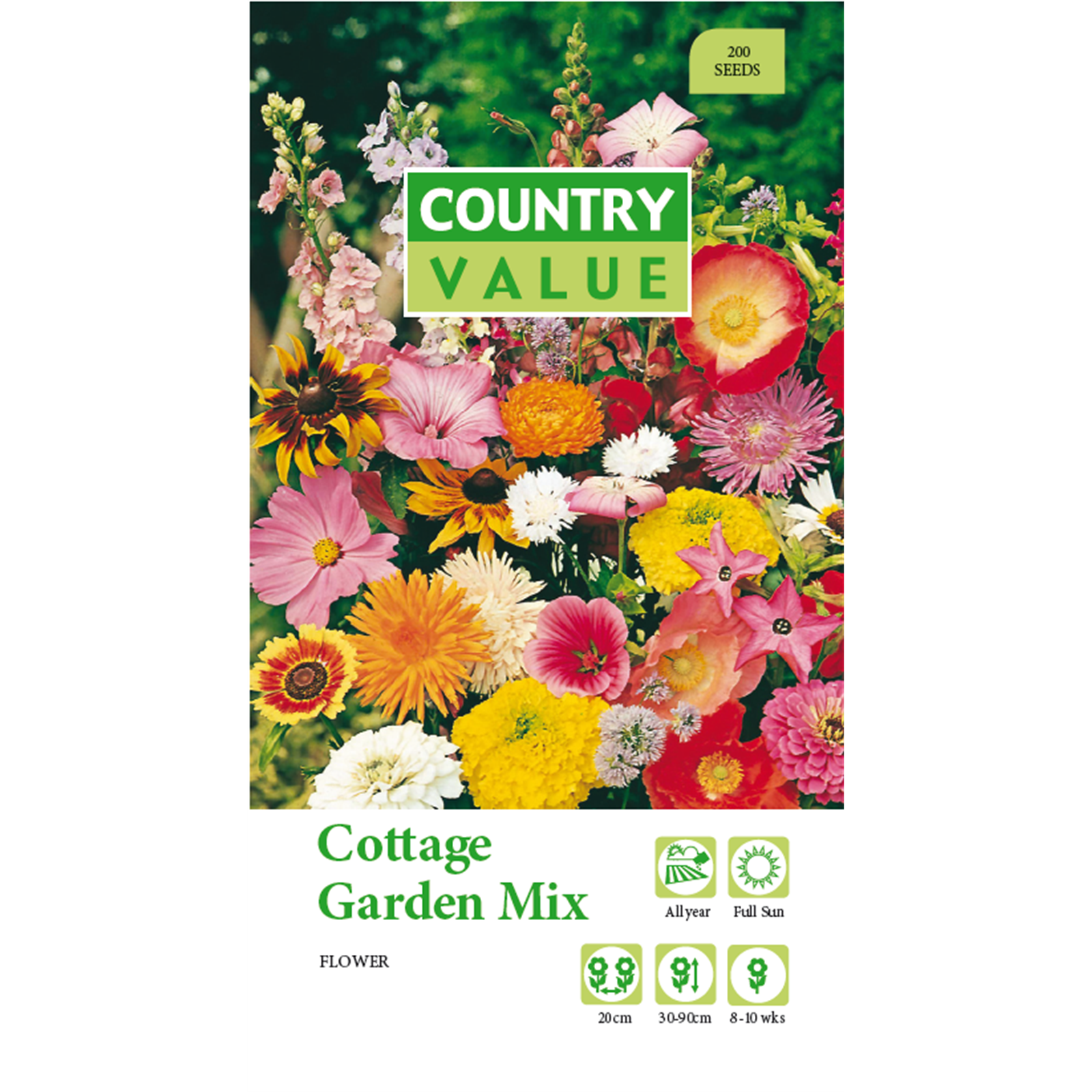 Country Value Cottage Garden Mix Flower Seeds Bunnings Australia