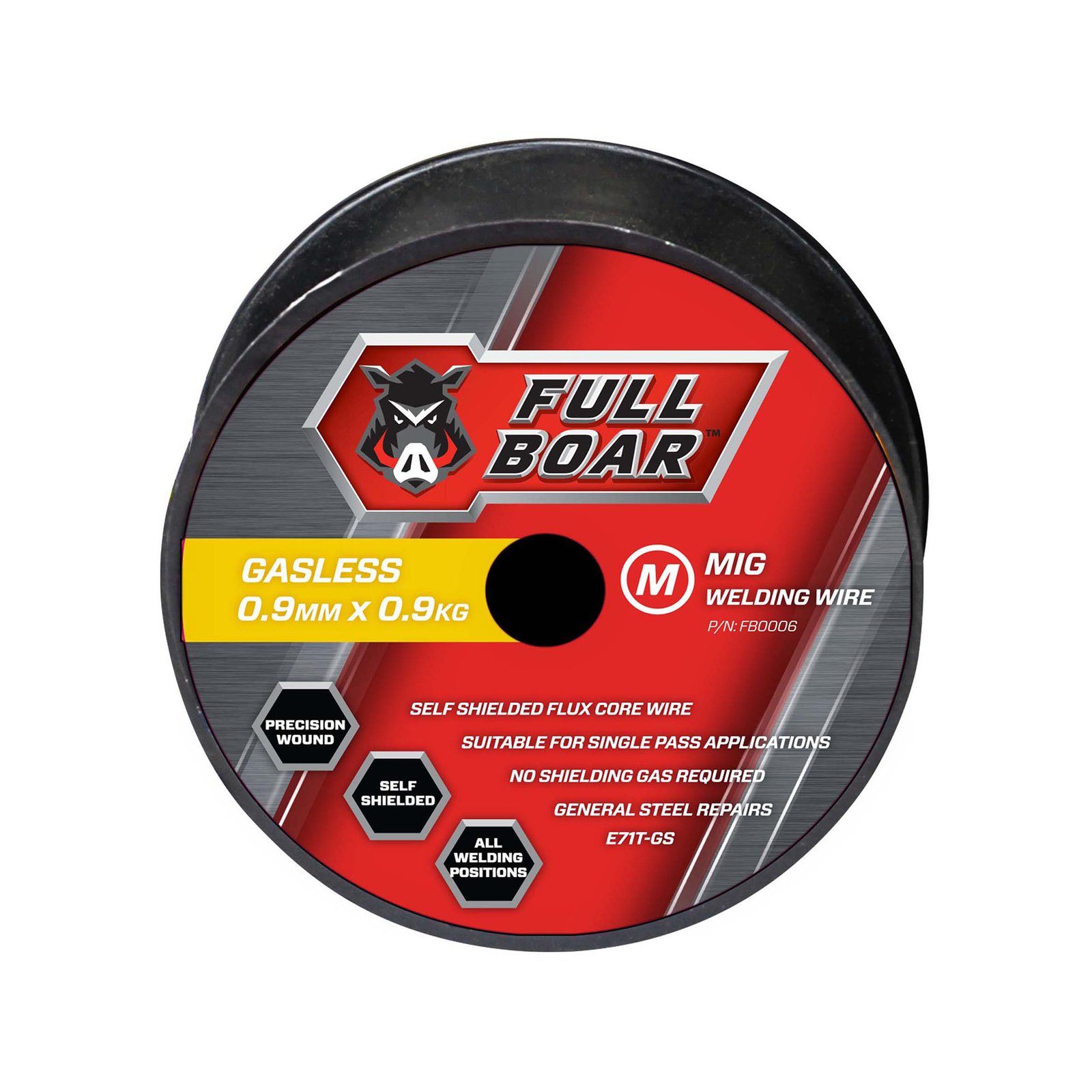 Full Boar 0.9mm x 0.9kg Gasless MIG Wire Bunnings Australia
