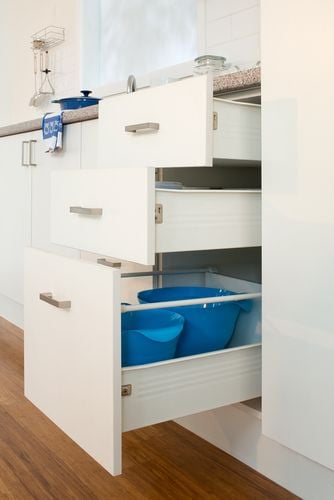 White drawers in the laundry