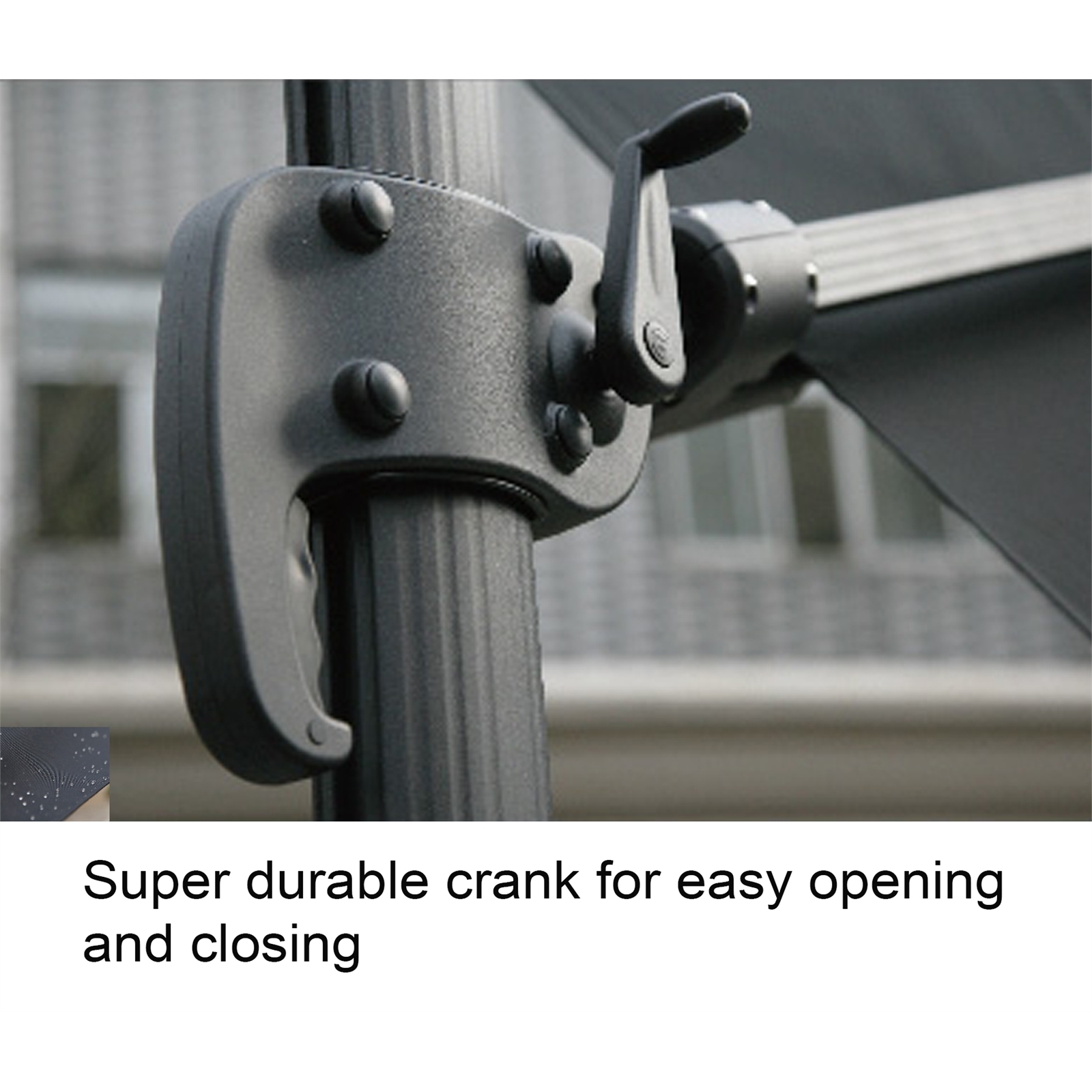 Mimosa 3.5m Charcoal Andaman Cantilever Umbrella Bunnings Australia