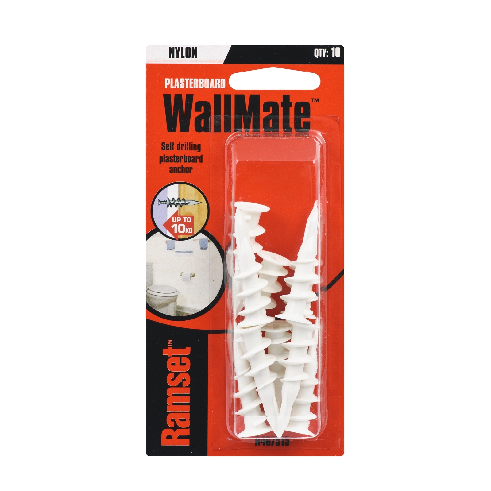 Ramset Nylon WallMate Plasterboard Anchor 10 Pack Bunnings Australia