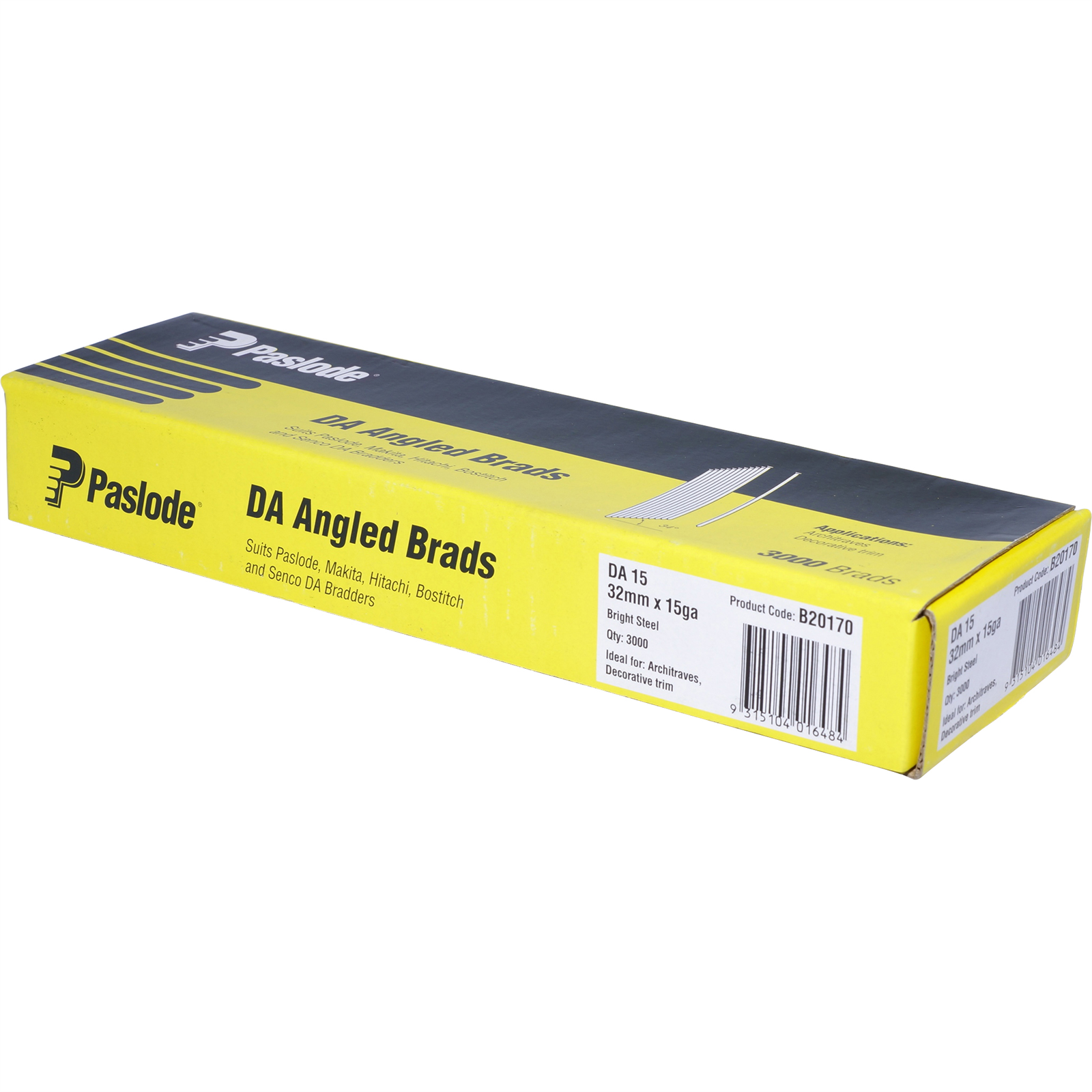 Paslode 32mm Bright DA Angle Brad Nails 3000 Pack Bunnings Australia