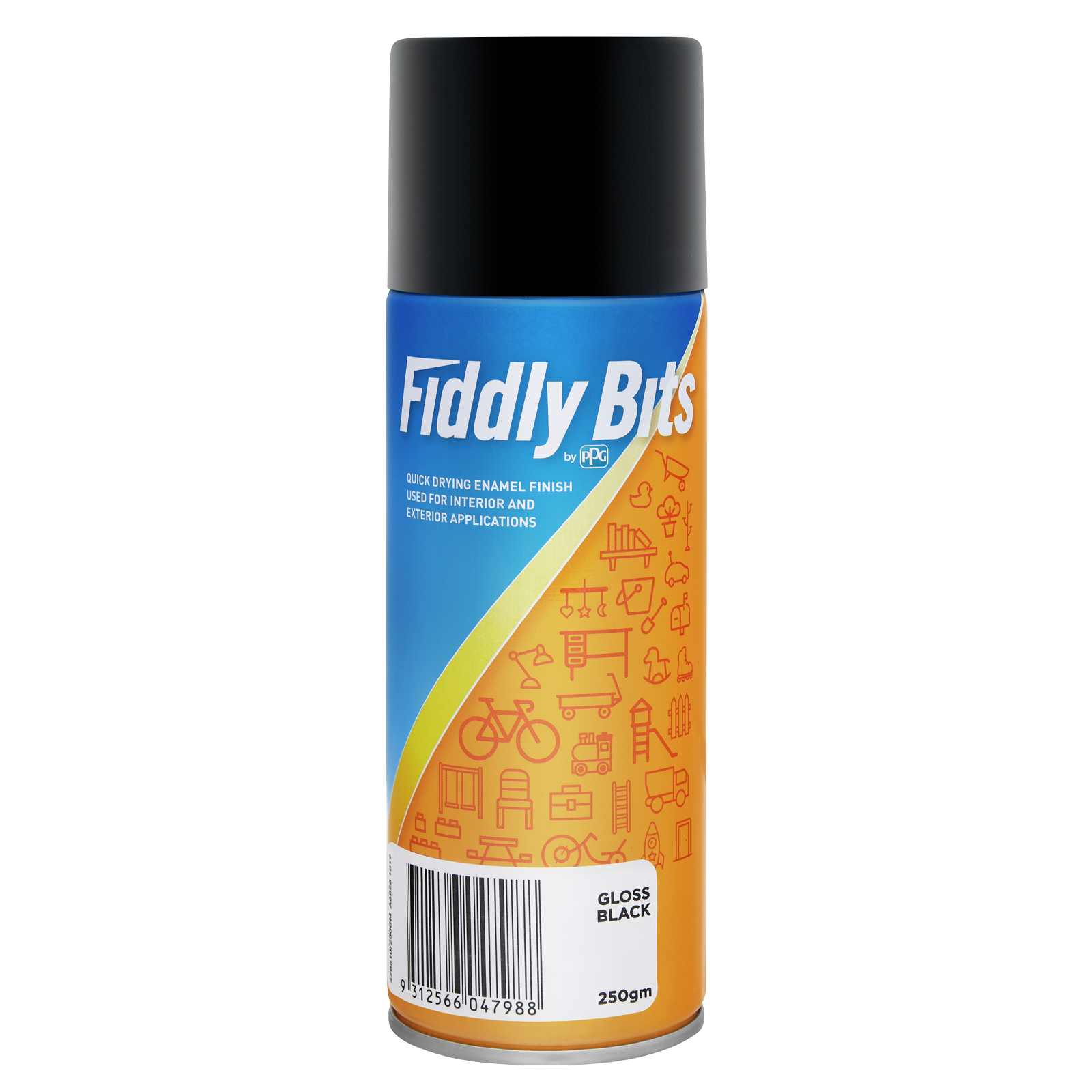 Fiddly Bits 250g Gloss Black Spray Paint Bunnings Australia