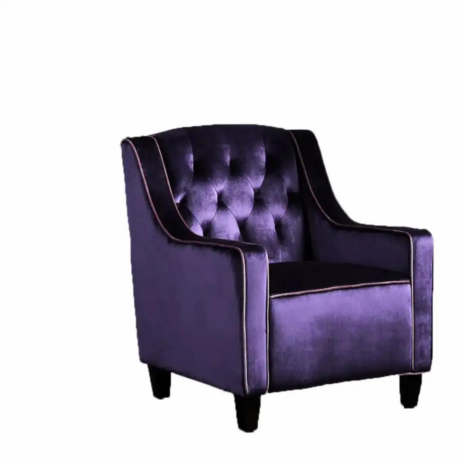 Milan Two Tone Tufted Plum New Velvet Club Chair - Bunnings Australia