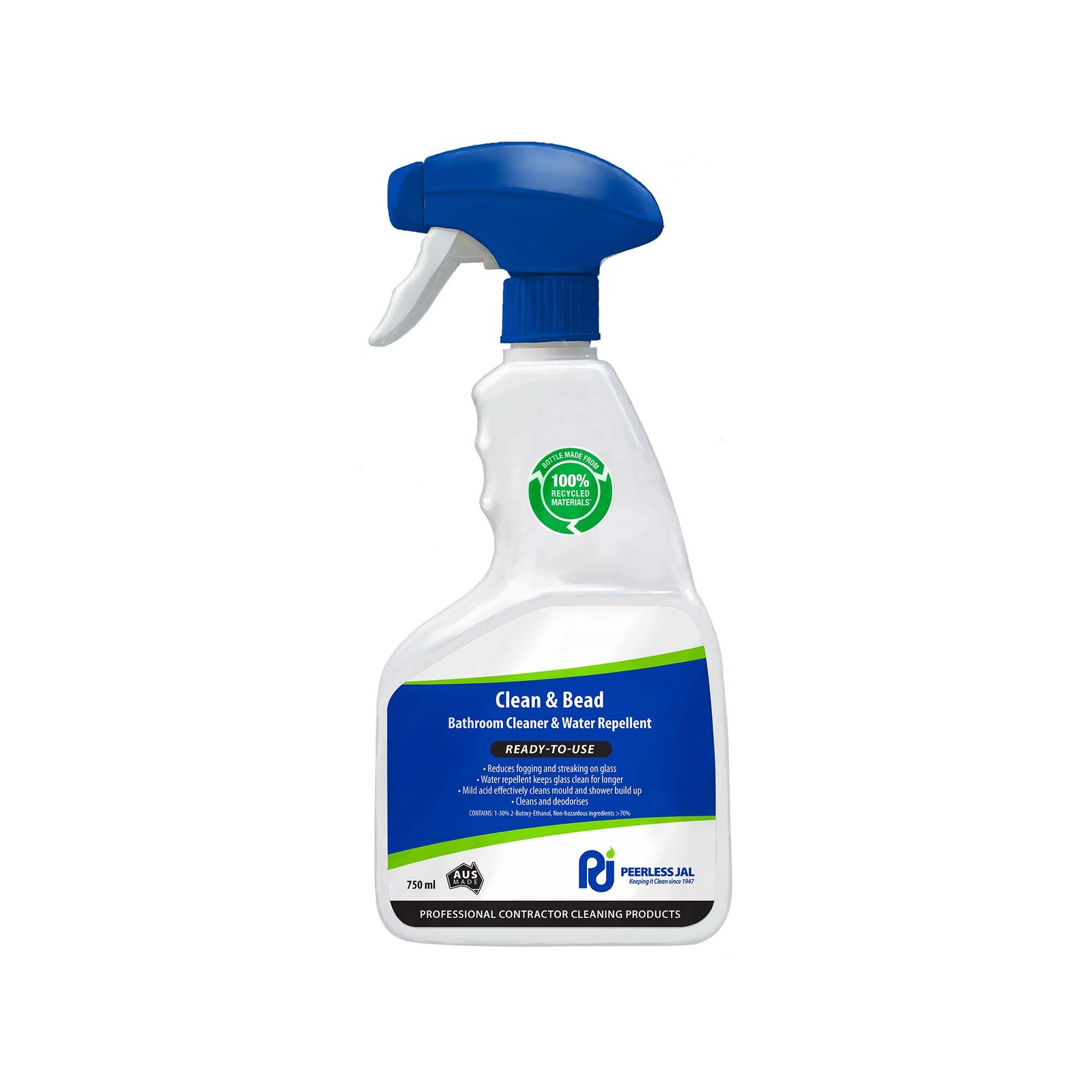 Peerless JAL 750ml Clean And Bead Bathroom Cleaner And Water Repellant
