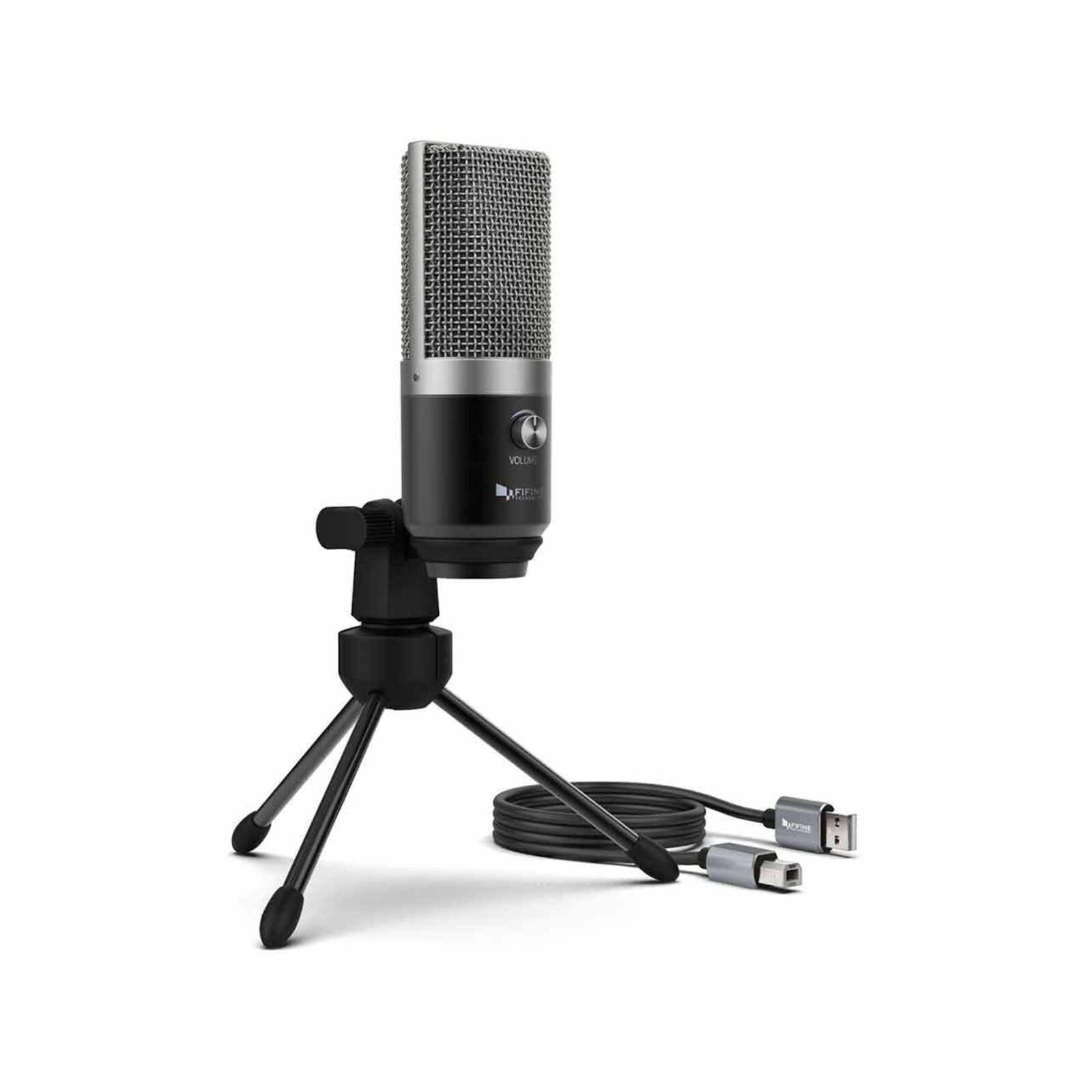 Fifine K681 USB Condenser - Black/Silver - Bunnings Australia