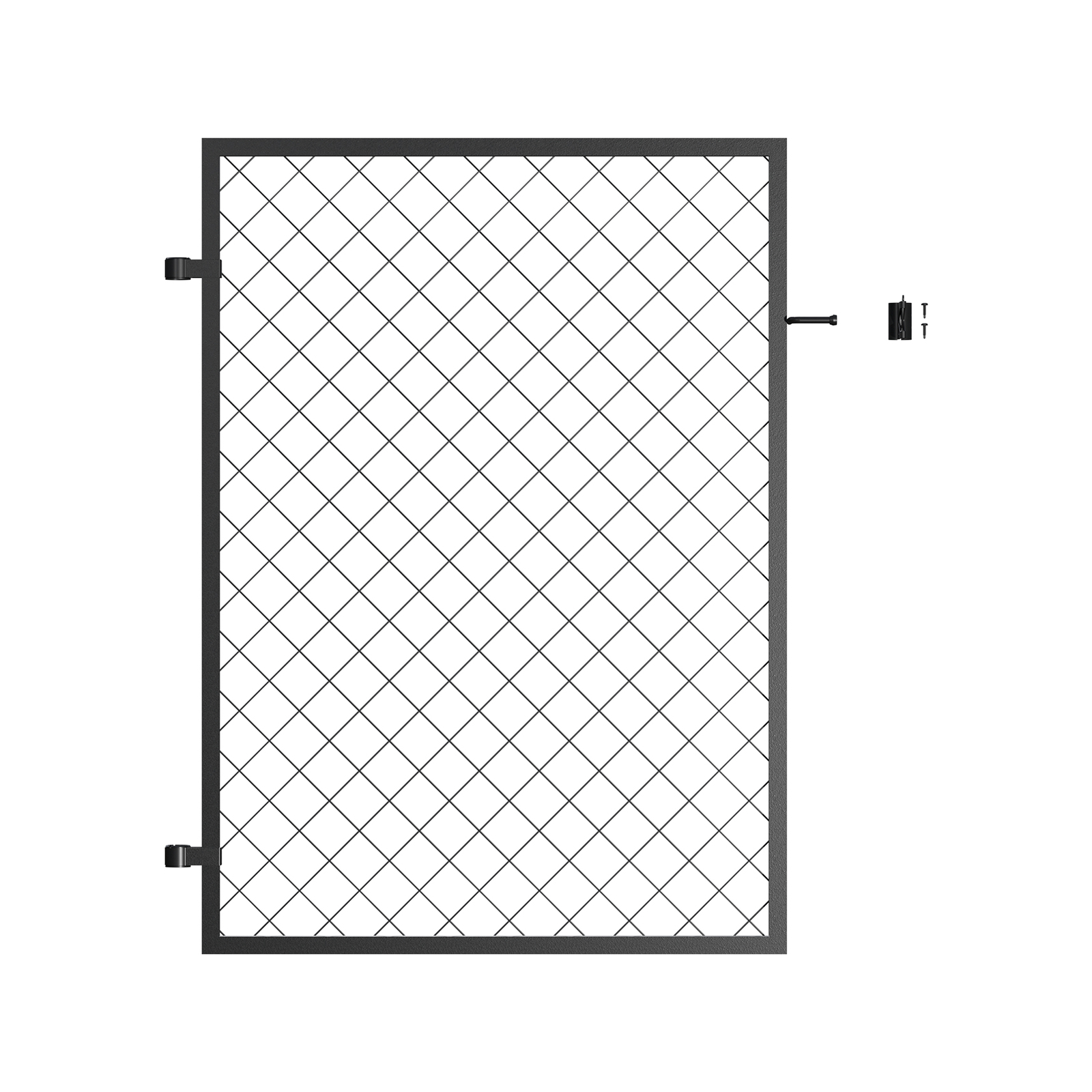 PEAK NoDig Mesh Fencing 860mm x 1200mm Black Steel Fence Gate