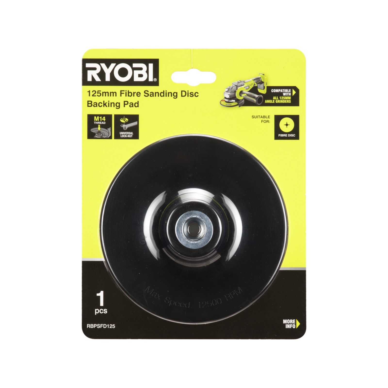 Ryobi 125mm Fibre Sanding Disc Backing Pad Bunnings Australia