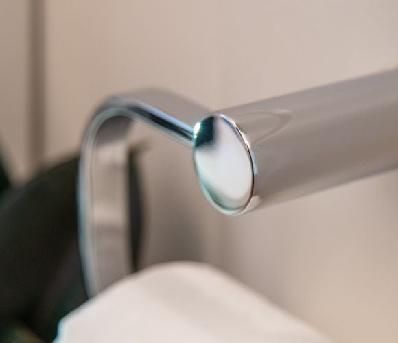 Steel toilet paper roll holder