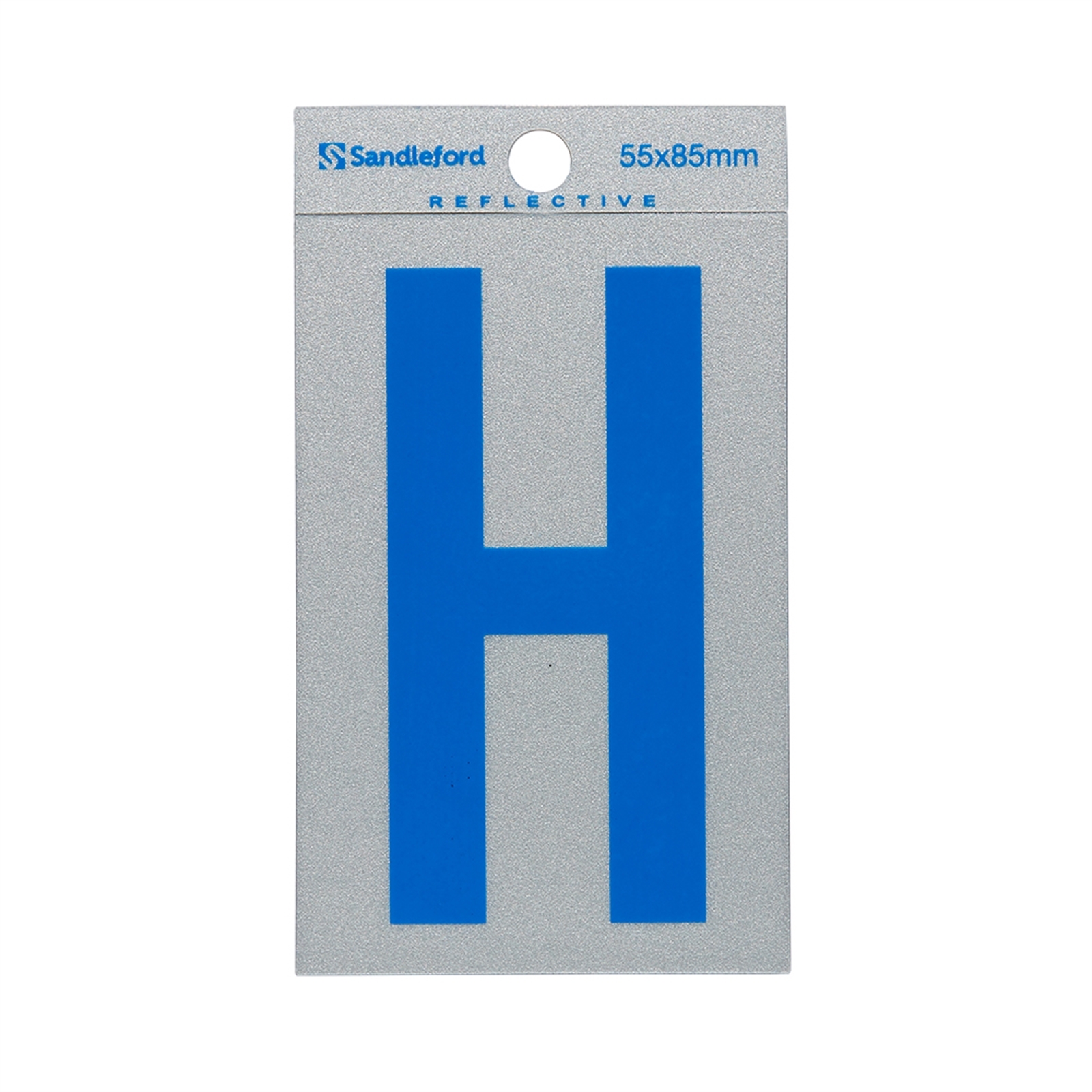 Sandleford 85mm Blue Reflective Self Adhesive House Letter H Bunnings