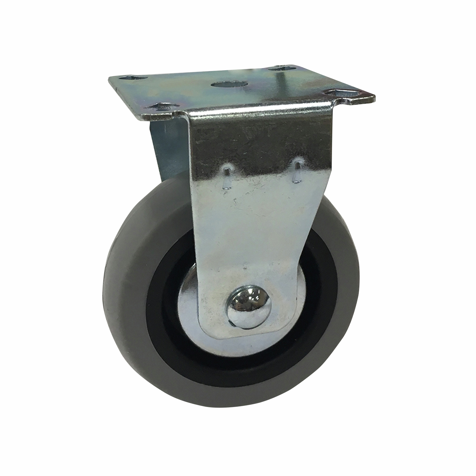 Move it 75mm 55kg Load Grey Rubber Fixed Plate Castor