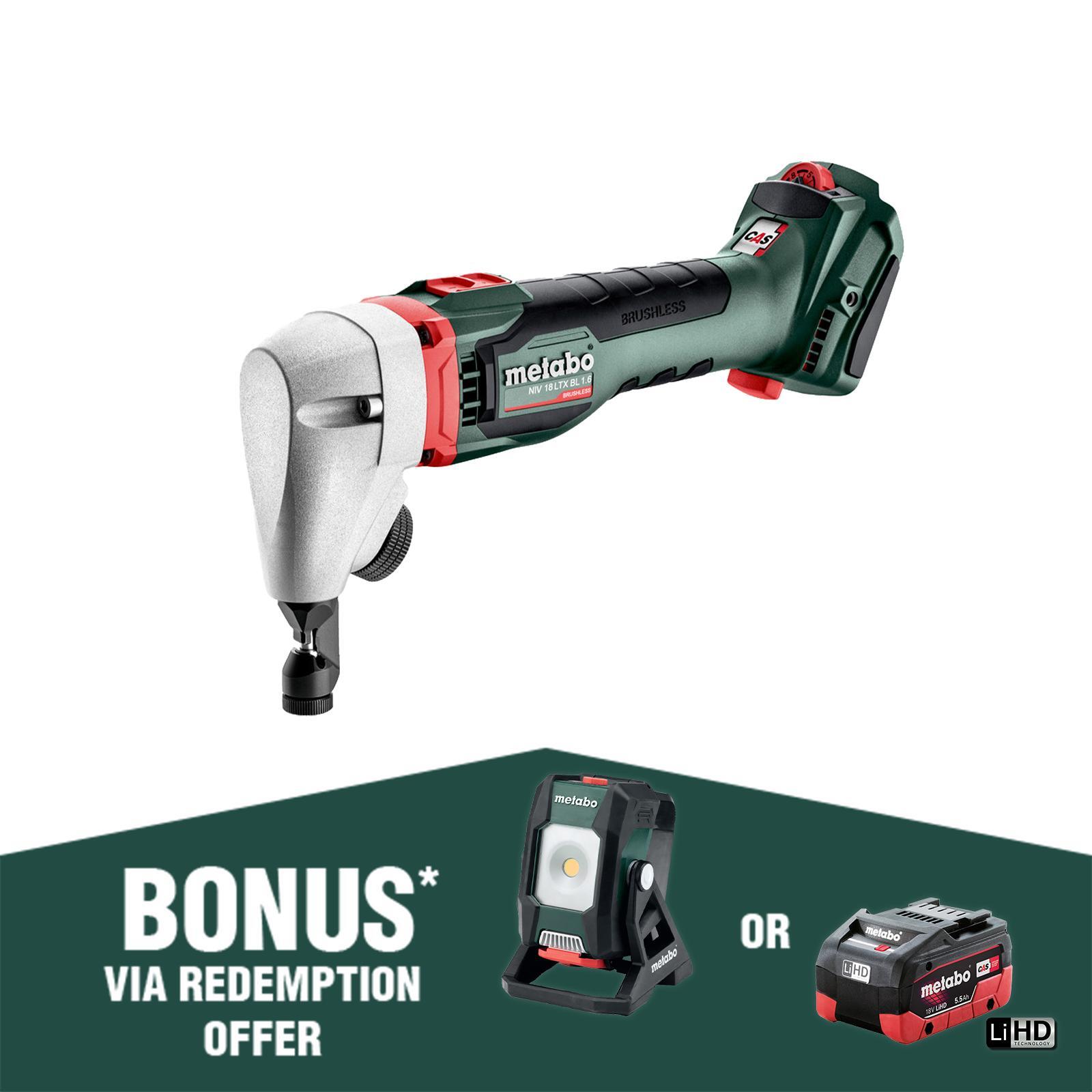 Metabo 18V Brushless Nibbler 1.6mm Skin Only Bunnings Australia