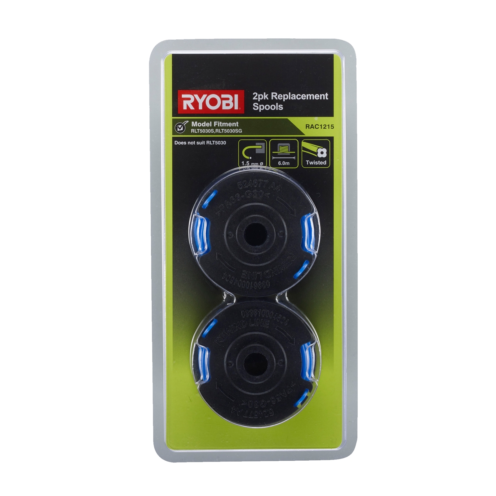 Ryobi Line Trimmer Replacement Spools - 2 Pack - Bunnings Australia