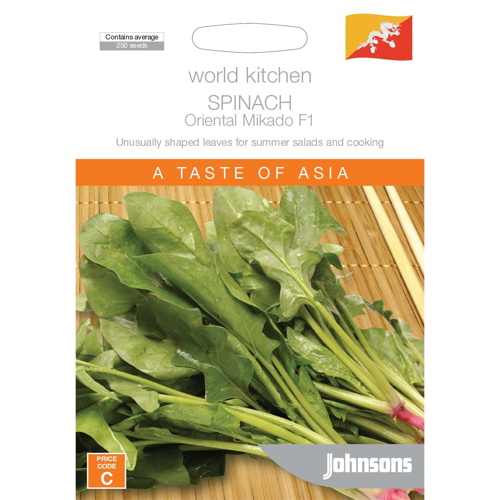 Johnsons World Kitchen Oriental Mikado Spinach Seeds Bunnings Australia