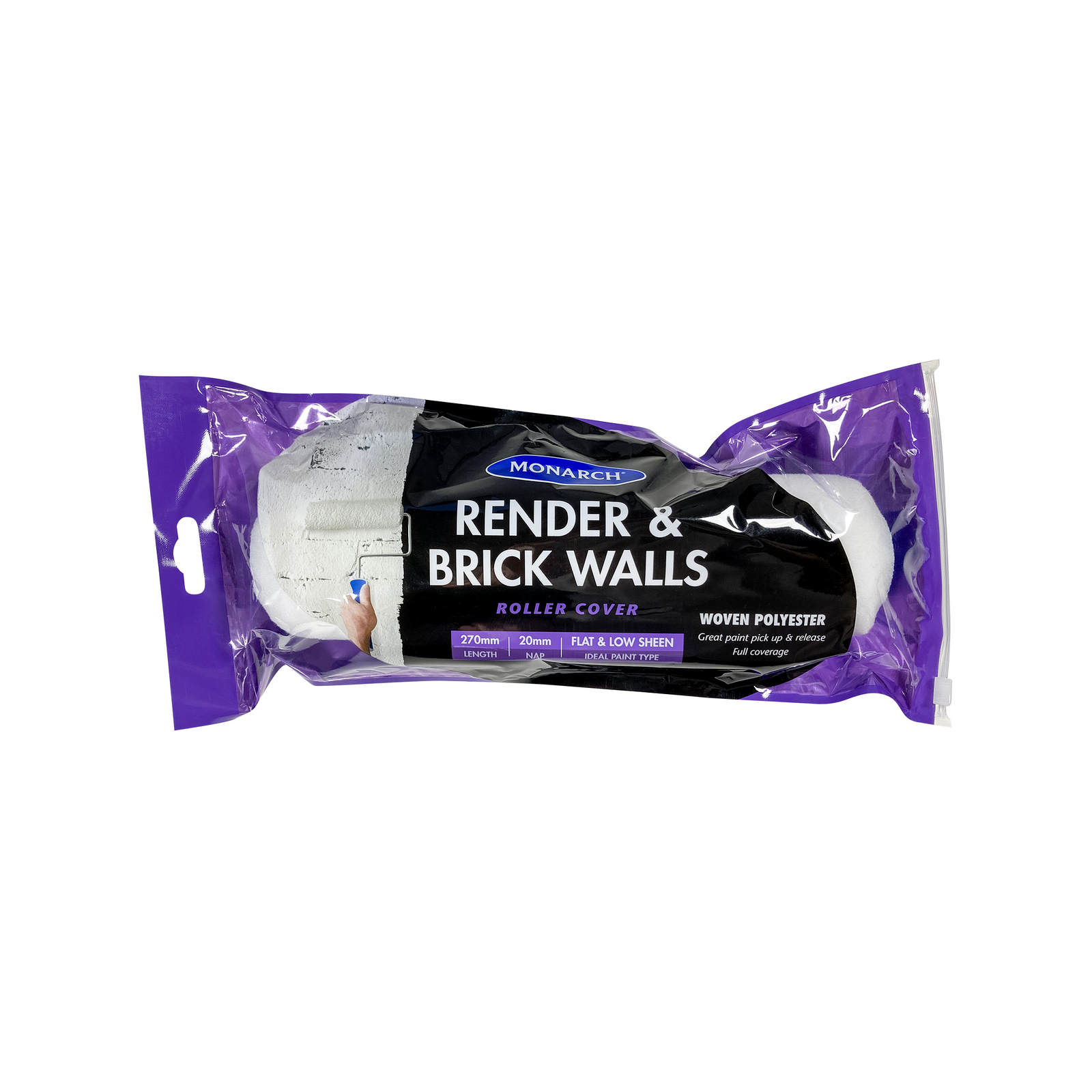 Monarch 270mm Render & Brick Walls Woven Polyester Roller Cover Bunnings New Zealand