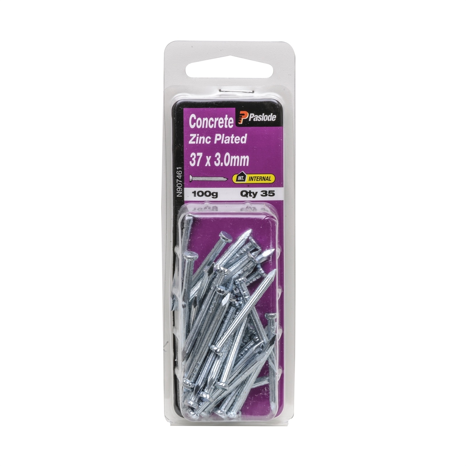 Paslode 37 x 3.0mm 100g Zinc Plated Concrete Nails 35 Pack Bunnings