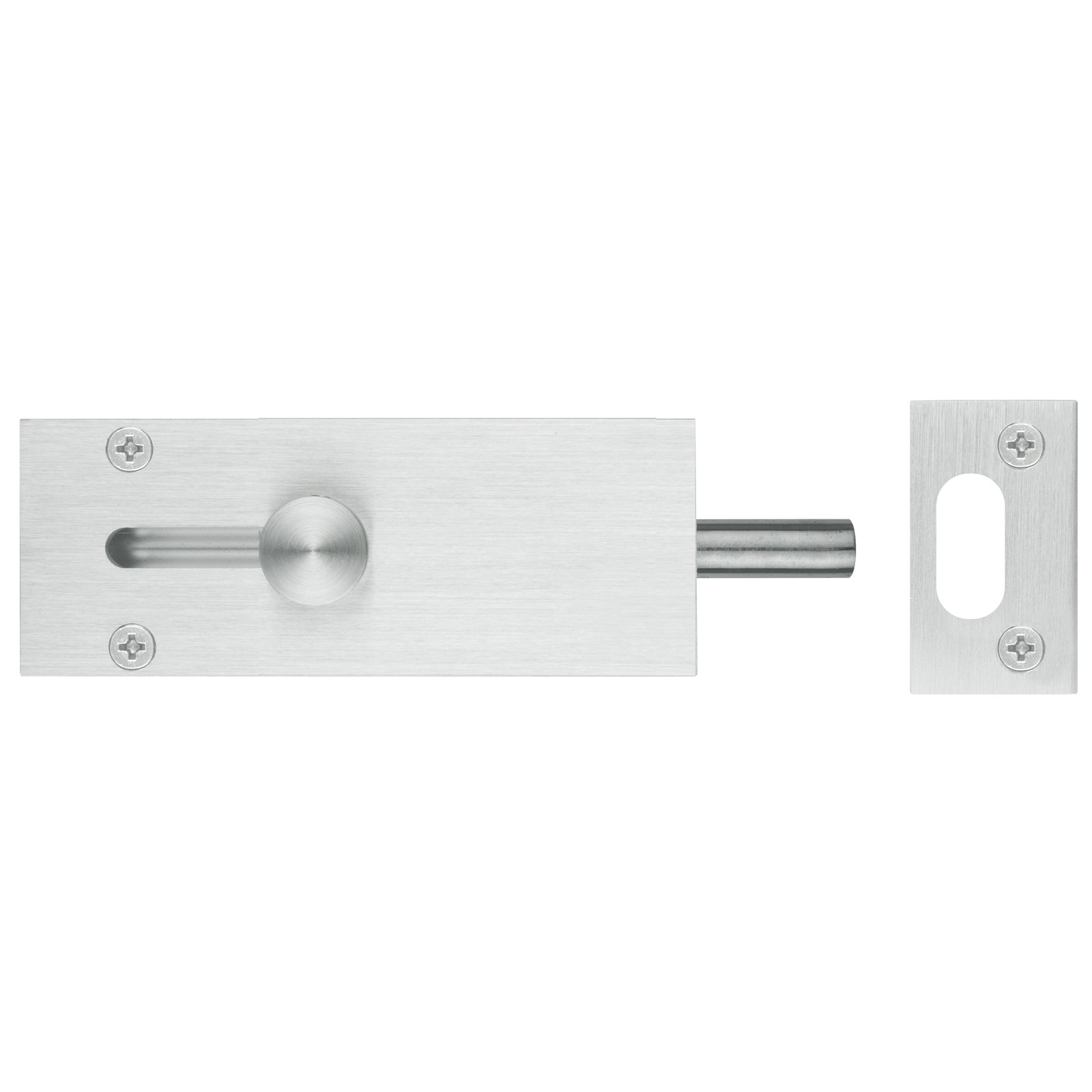 Delf 100mm Satin Chrome Door Drop Bolt - Bunnings Australia